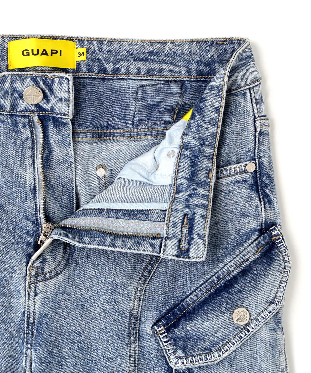 GUAPI/グアピ/Aqua Blue Coffin Arc Denim