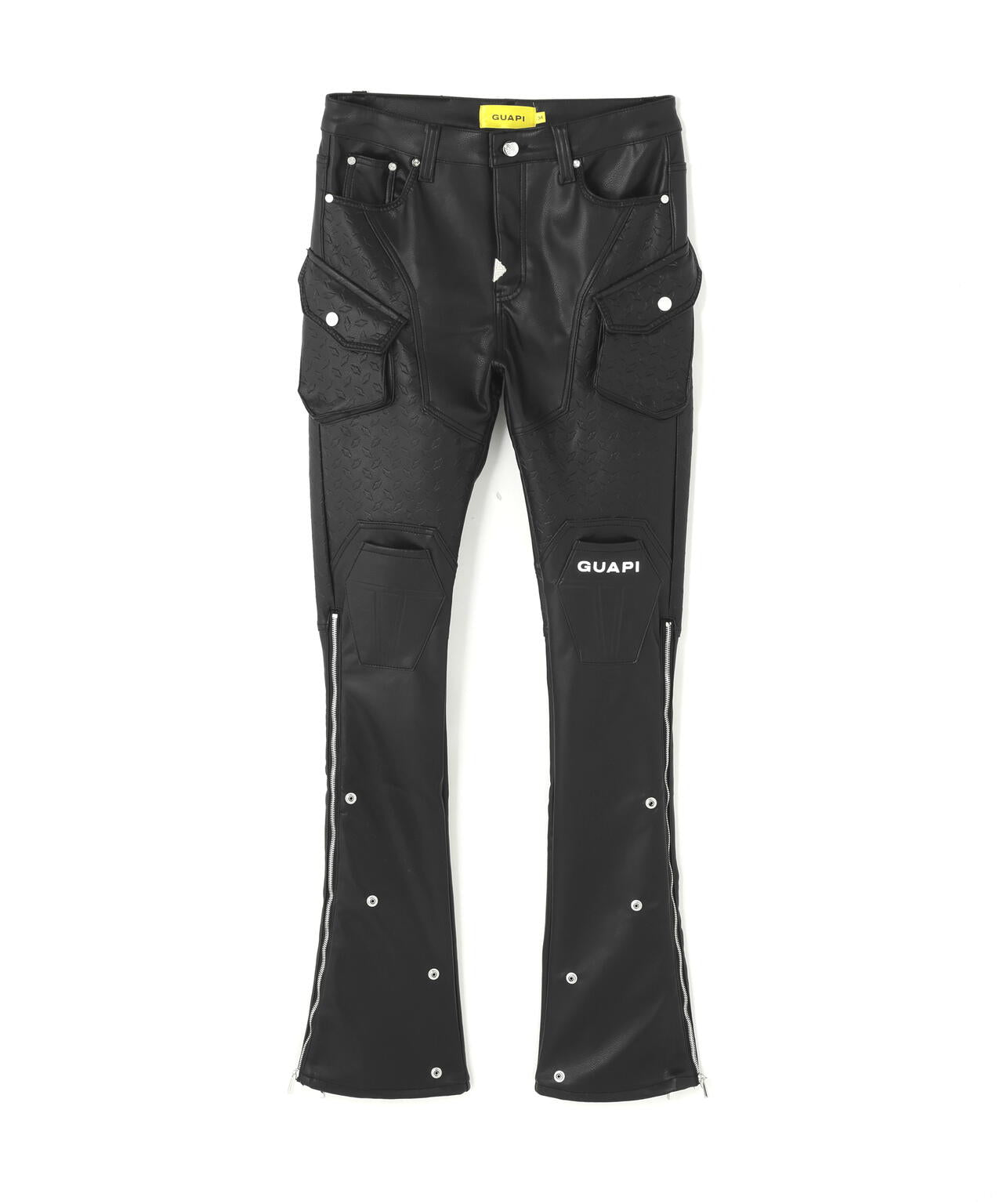 GUAPI/グアピ/Black Coffin Arc Leather Pant