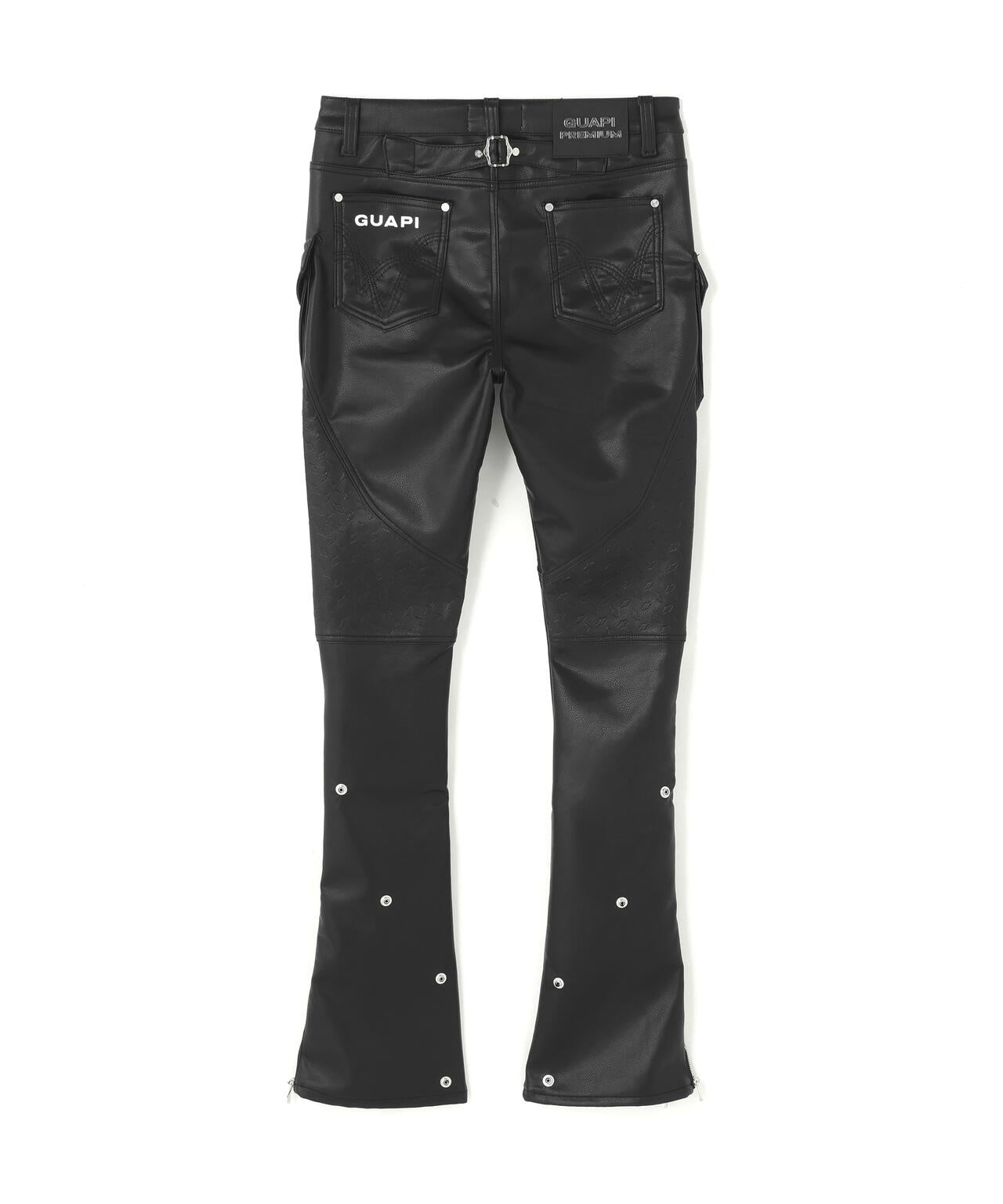 GUAPI/グアピ/Black Coffin Arc Leather Pant