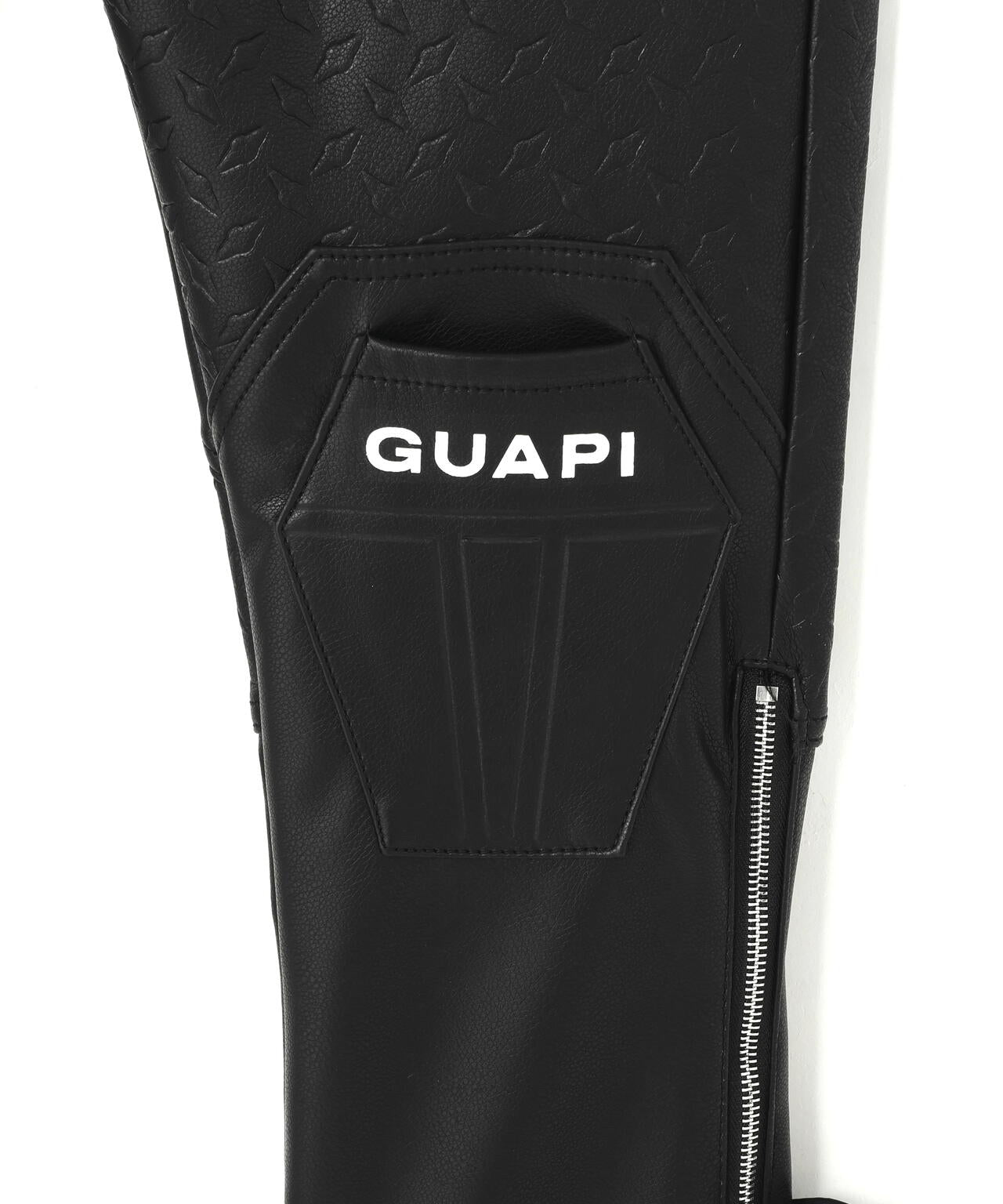 GUAPI/グアピ/Black Coffin Arc Leather Pant