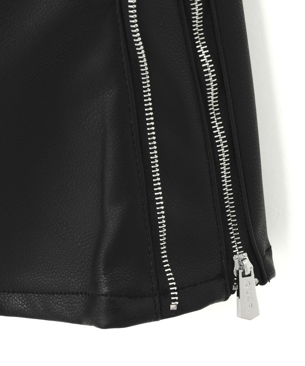 GUAPI/グアピ/Black Coffin Arc Leather Pant