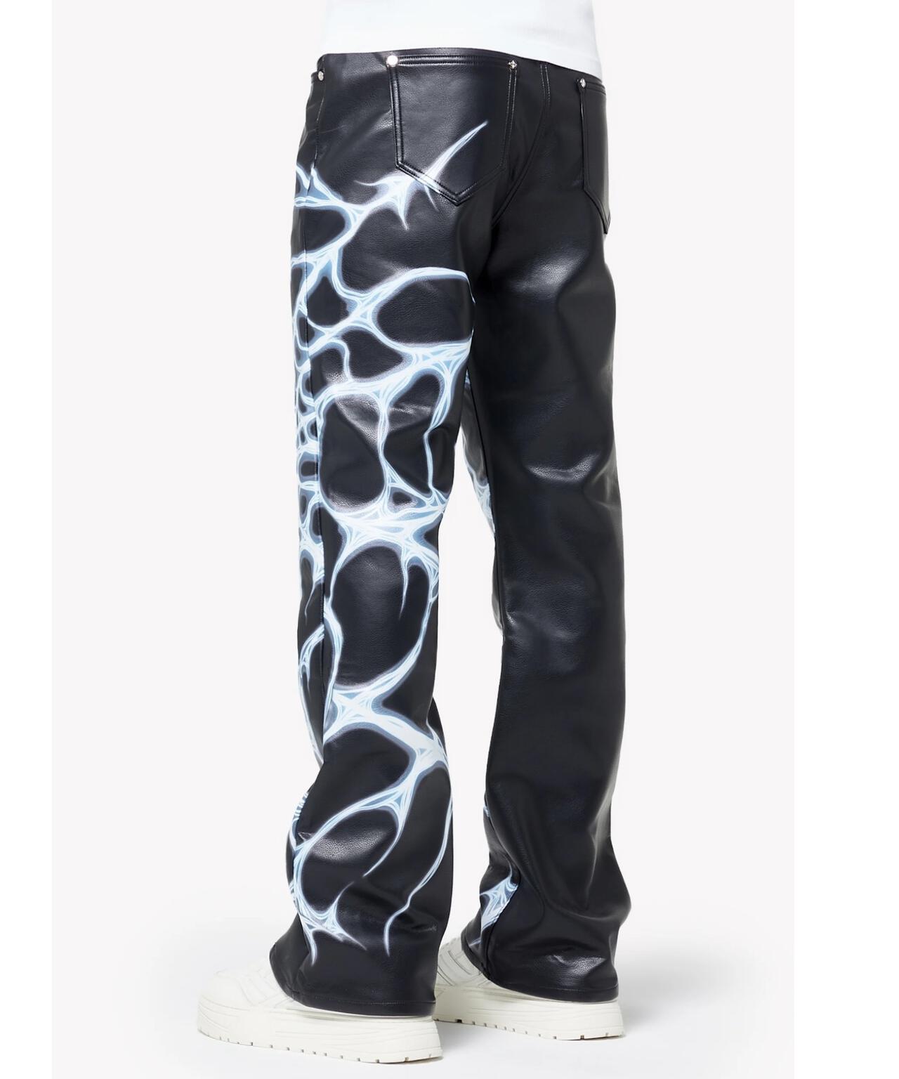 GUAPI/グアピ/Chrome Web Leather Pant
