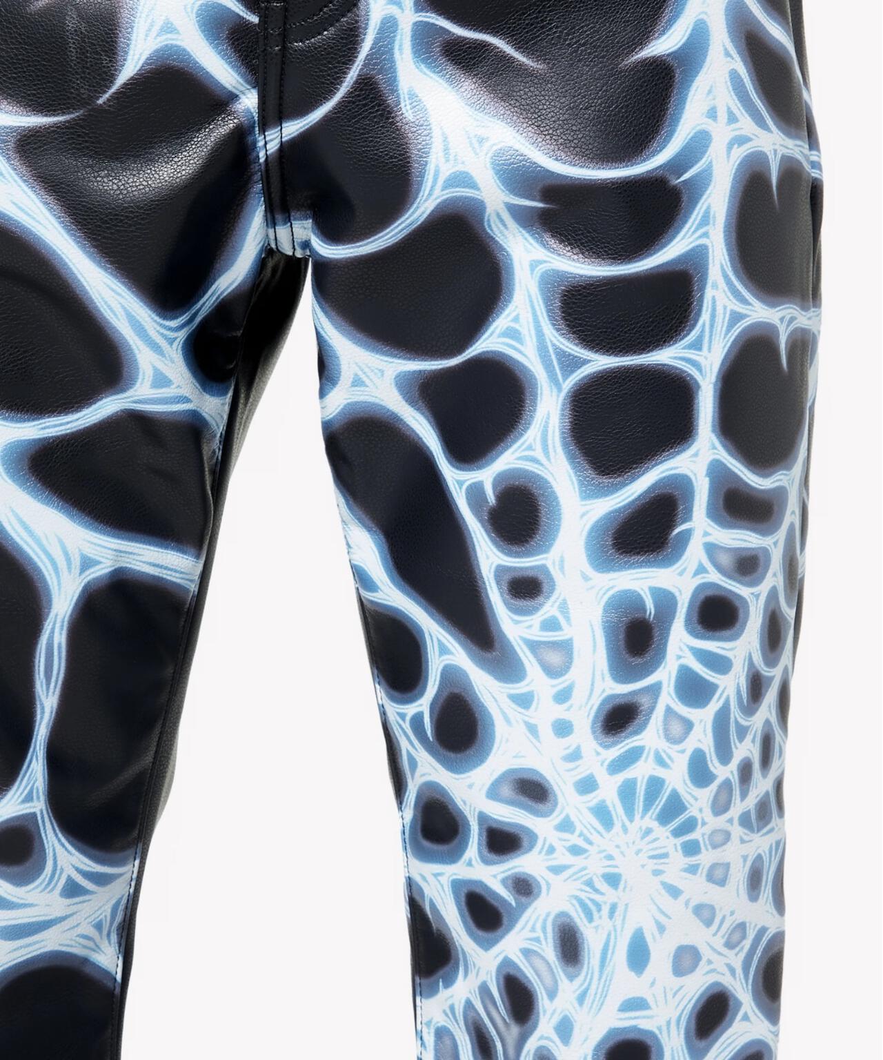 GUAPI/グアピ/Chrome Web Leather Pant