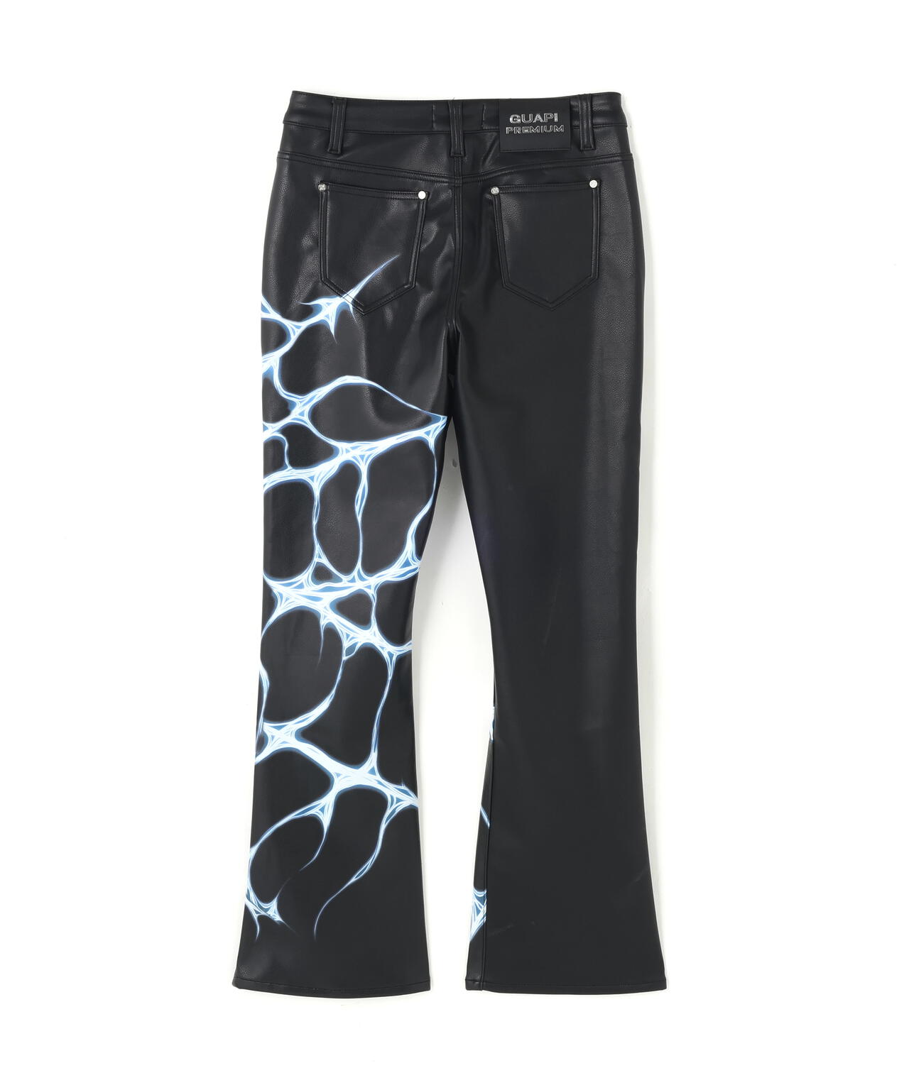 GUAPI/グアピ/Chrome Web Leather Pant