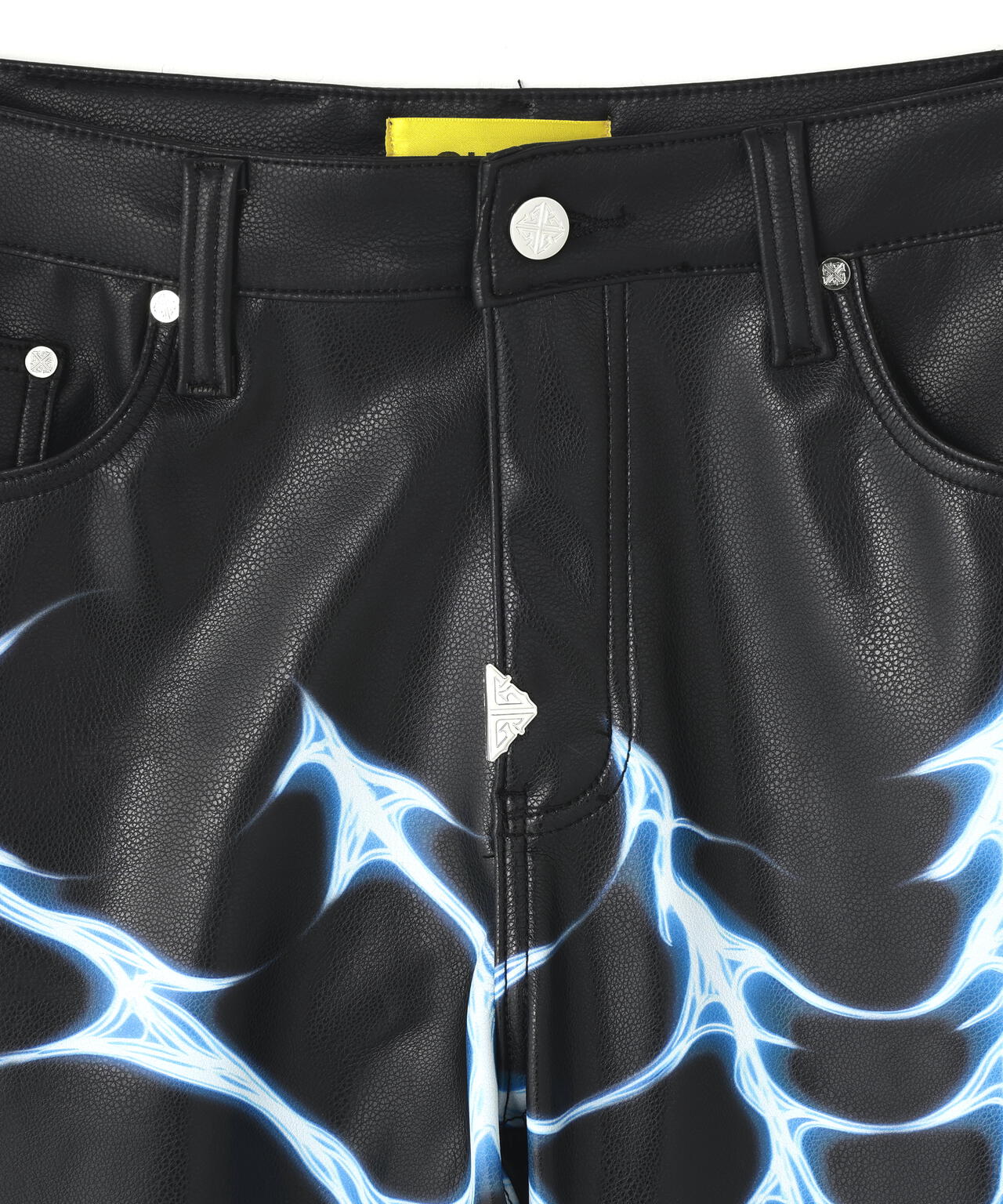 GUAPI/グアピ/Chrome Web Leather Pant