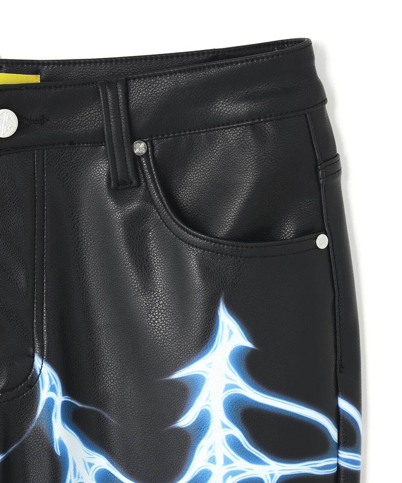 GUAPI/グアピ/Chrome Web Leather Pant