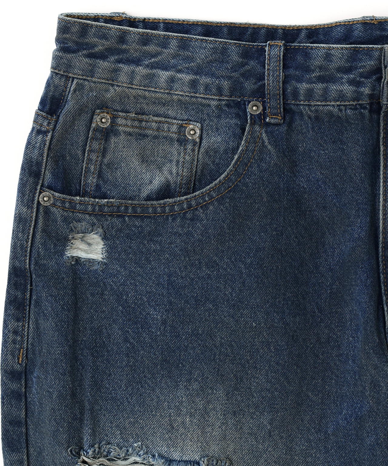 NOT4NERD/ノットフォーナード/Hidden Symbol Distressed Denim Pants