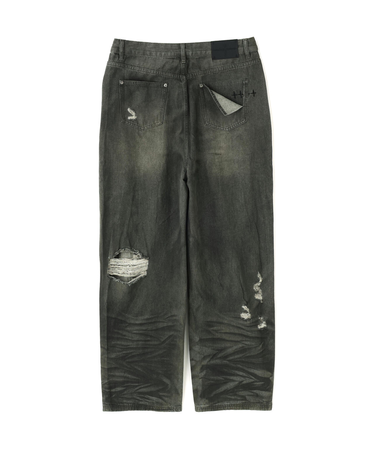 NOT4NERD/ノットフォーナード/Hidden Symbol Distressed Denim Pants