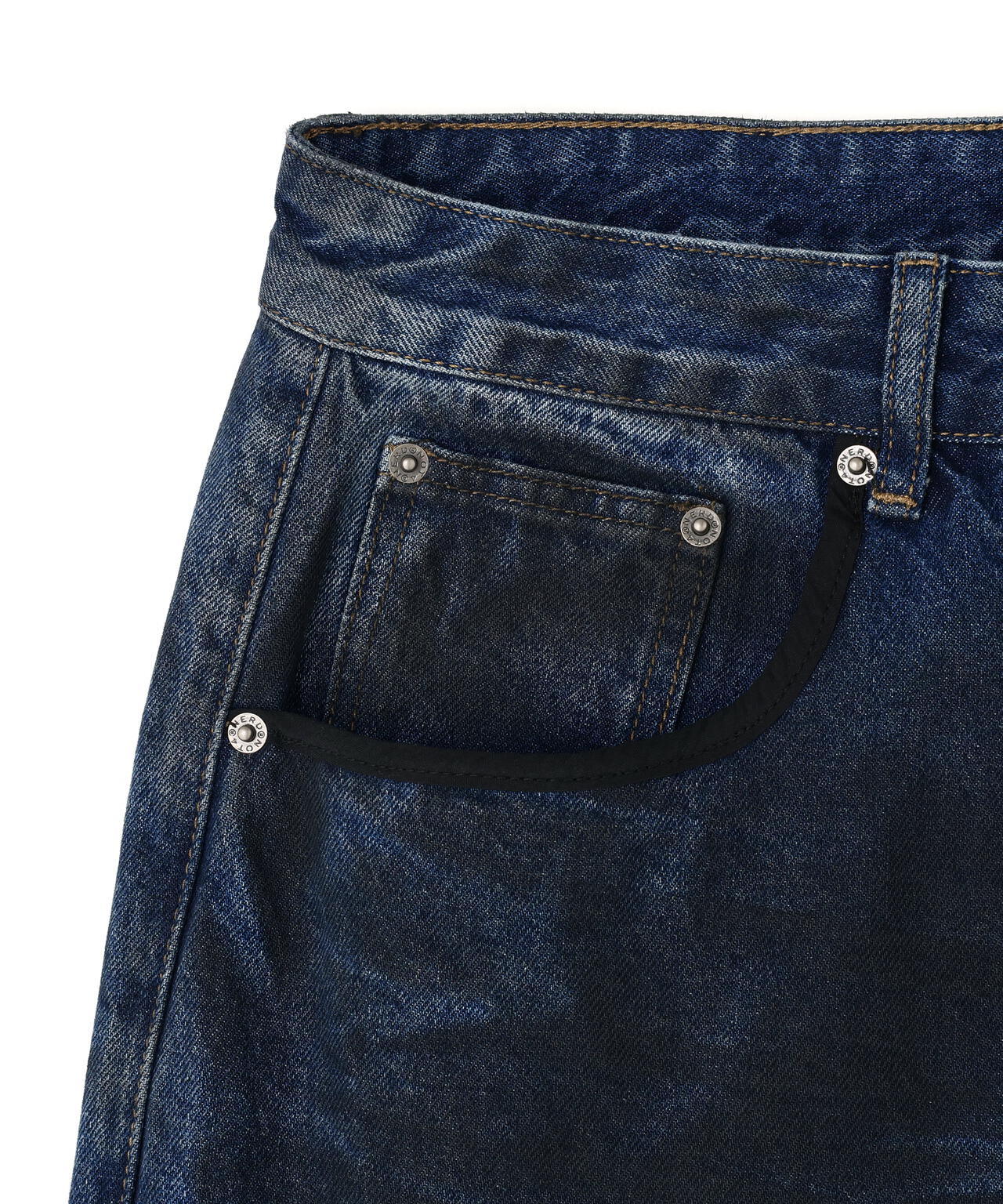 NOT4NERD/ノットフォーナード/Dirty Washed Parachute Cargo Denim Pants