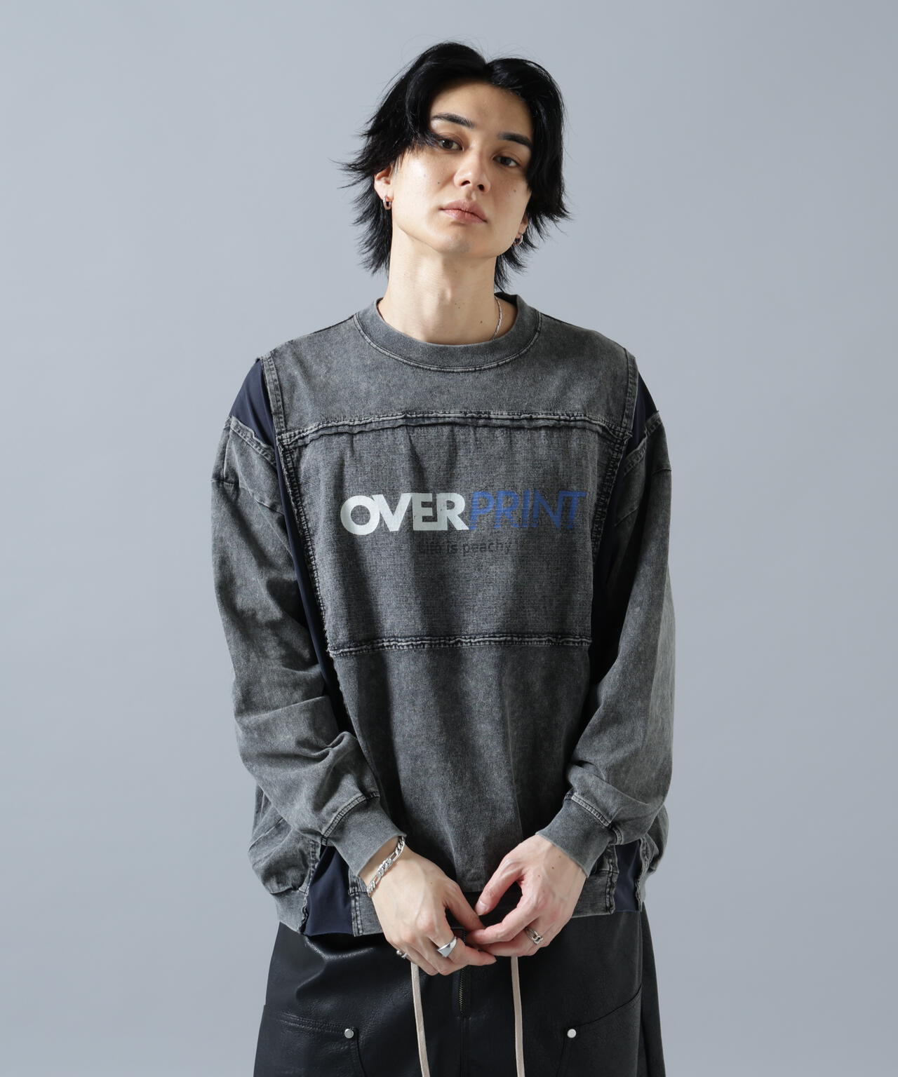 overprint/オーバープリント/別注pigment SIGNBOAD L/S Tee