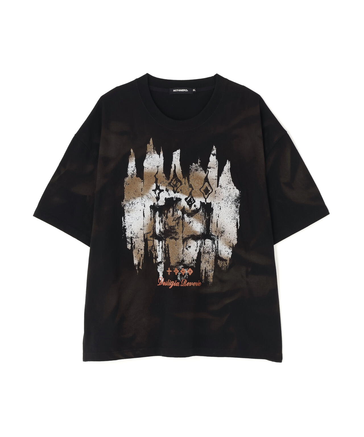 NOT4NERD/ノットフォーナード/Candle Residue Oil Washed Loose Cropped T-Shirts