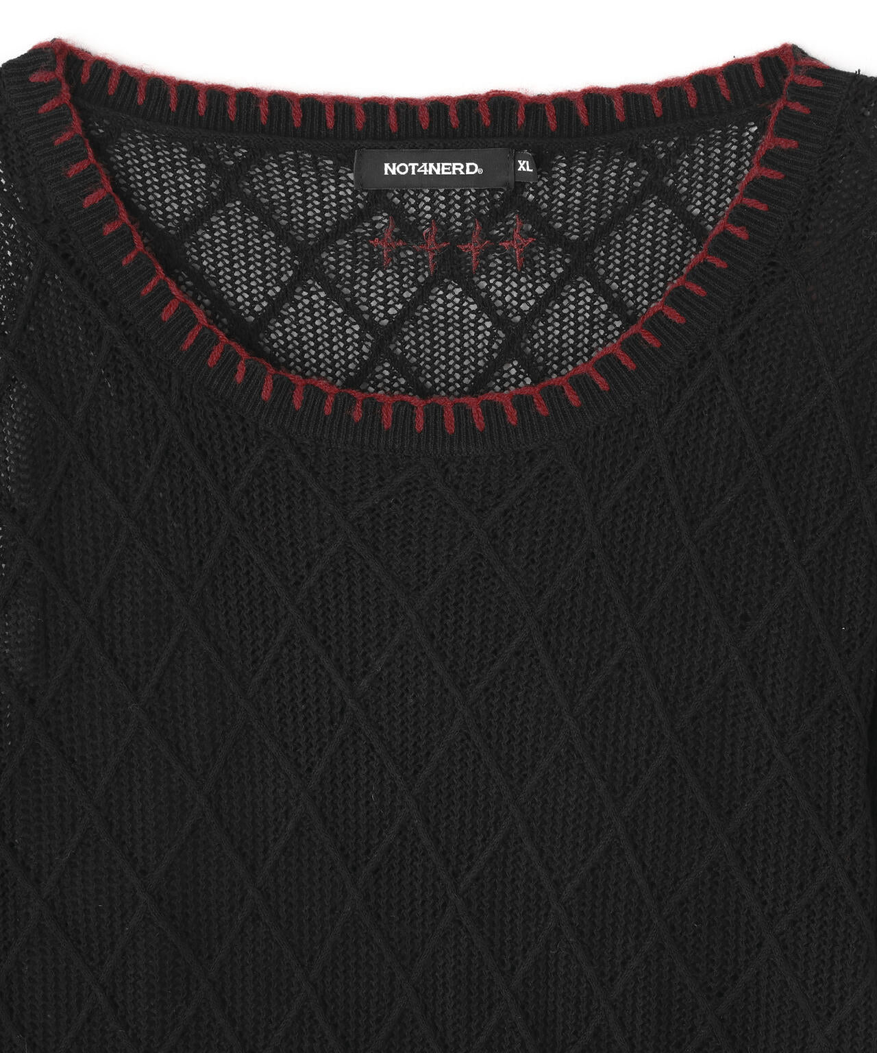 NOT4NERD/ノットフォーナード/Distressed Contrast Hand Stitch Knit
