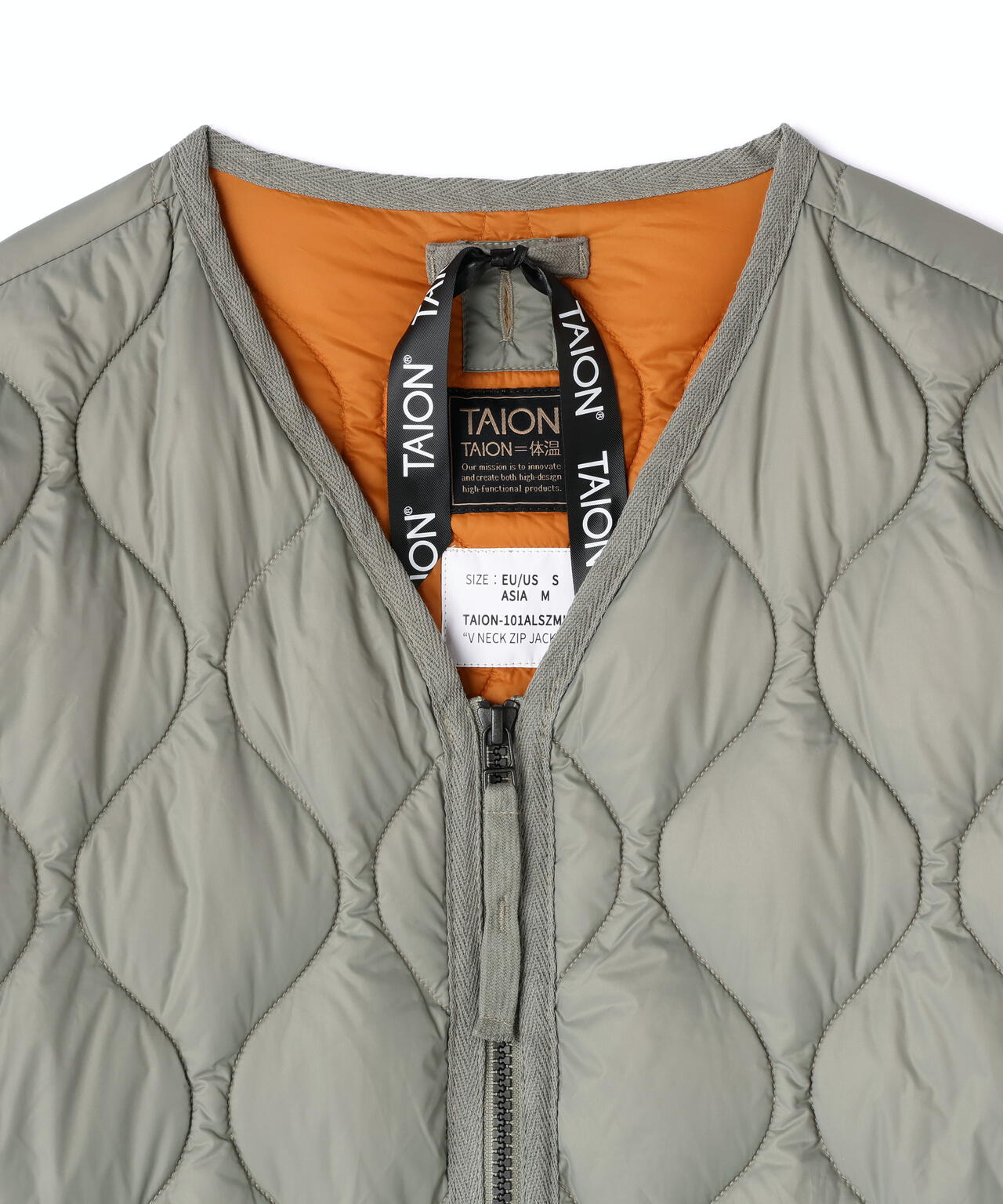 TAION/タイオン/W-ZIP V DOWN JACKET【WOMEN】