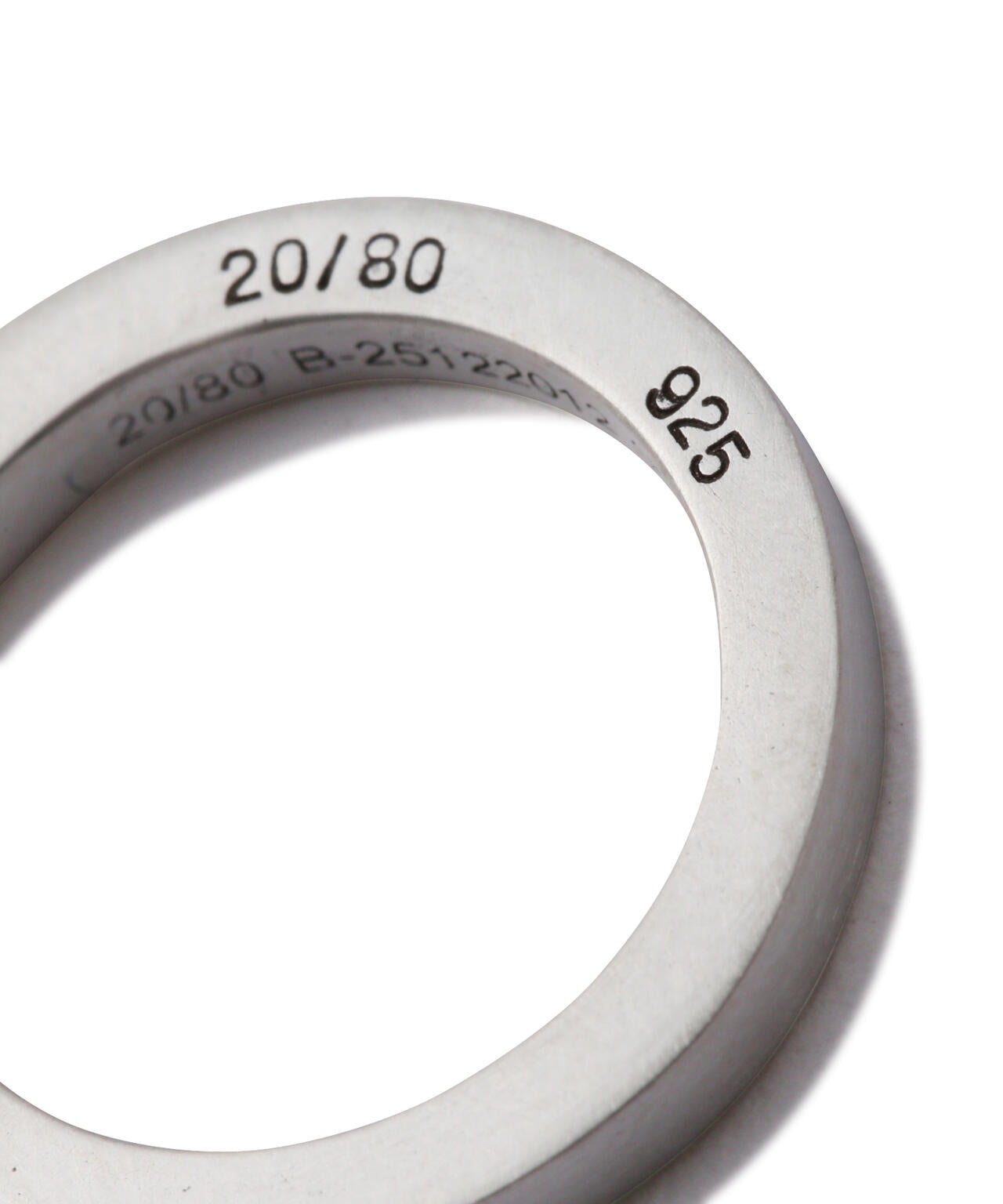 【20/80】トゥエンティーエイティー/STERLING SILVER SQUARE RING 3mm WIDTH