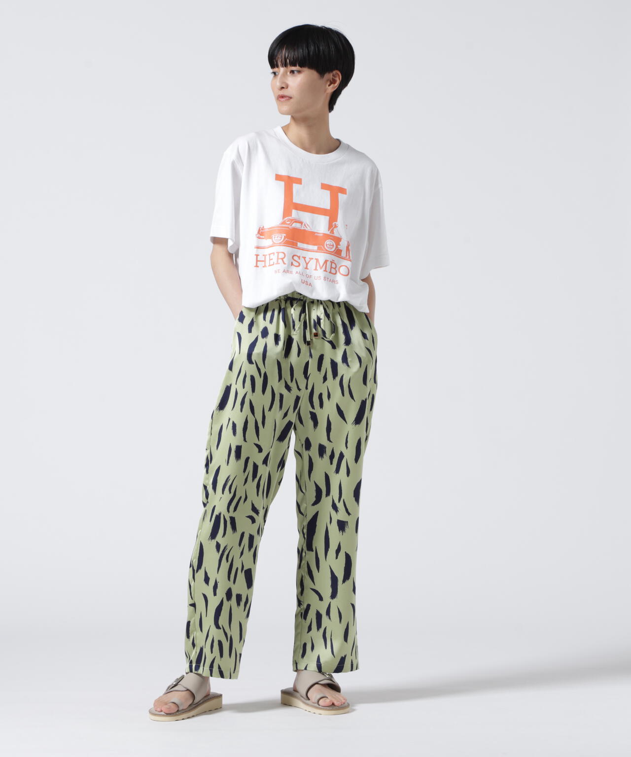 Kare/ME（カーミー）H MM Tシャツオレンジプリント