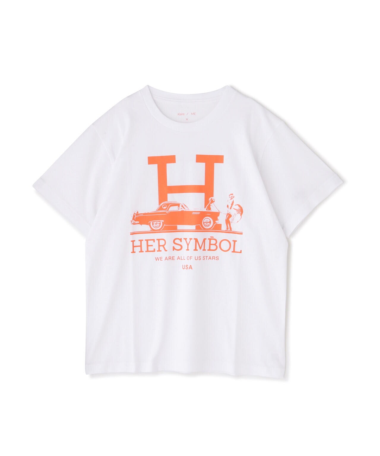 Kare/ME（カーミー）H MM Tシャツオレンジプリント
