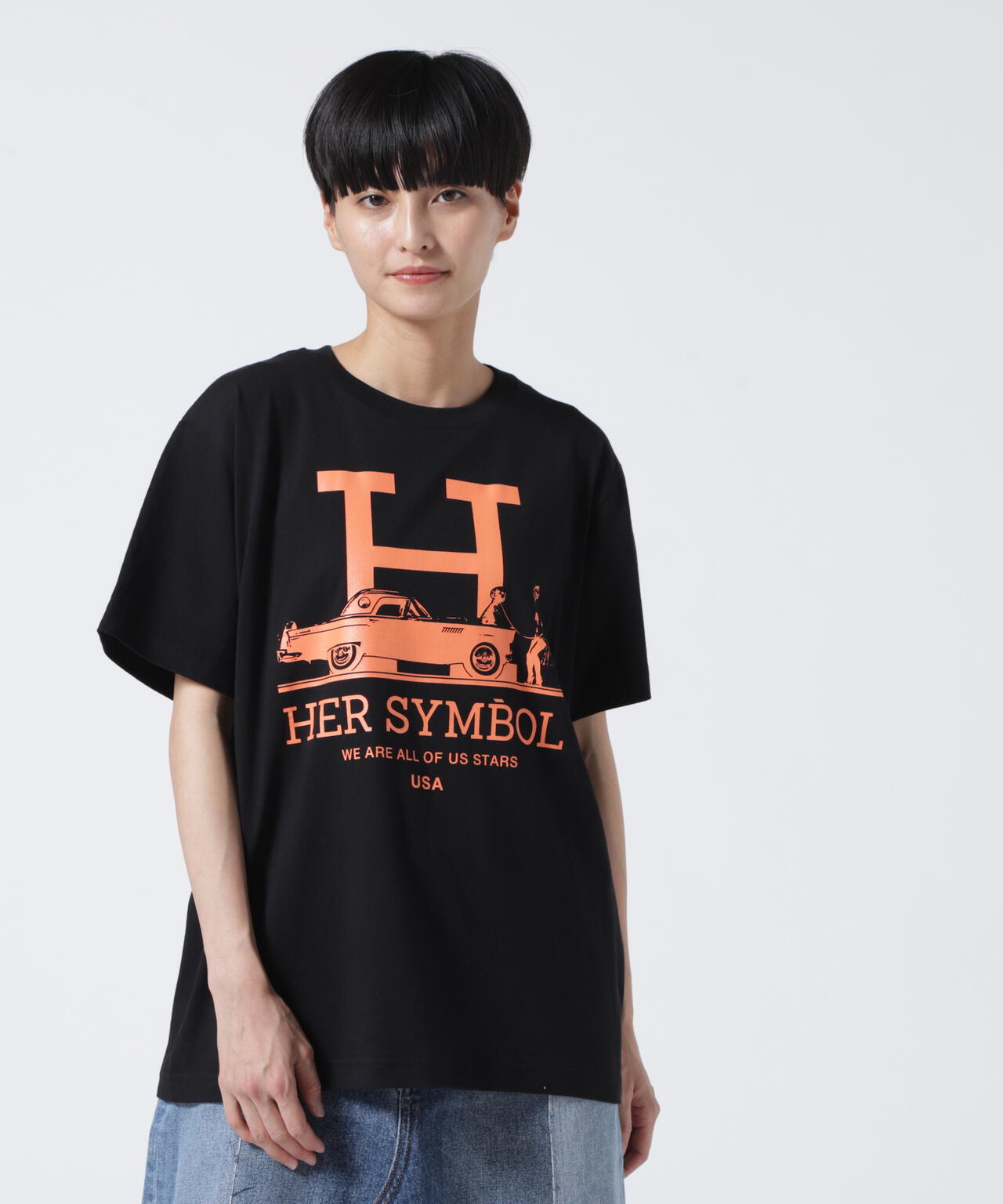 Kare/ME（カーミー）H MM オレンジプリントTシャツ　