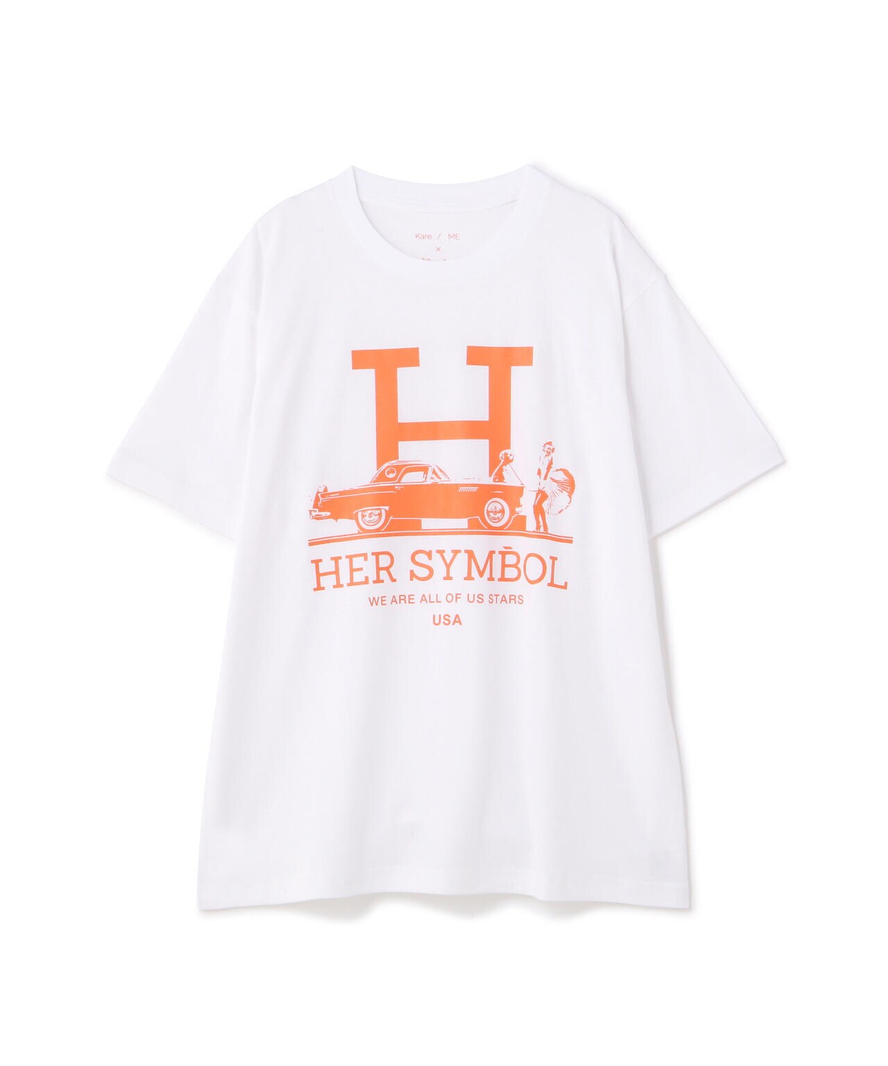 Kare/ME（カーミー）H MM オレンジプリントTシャツ　