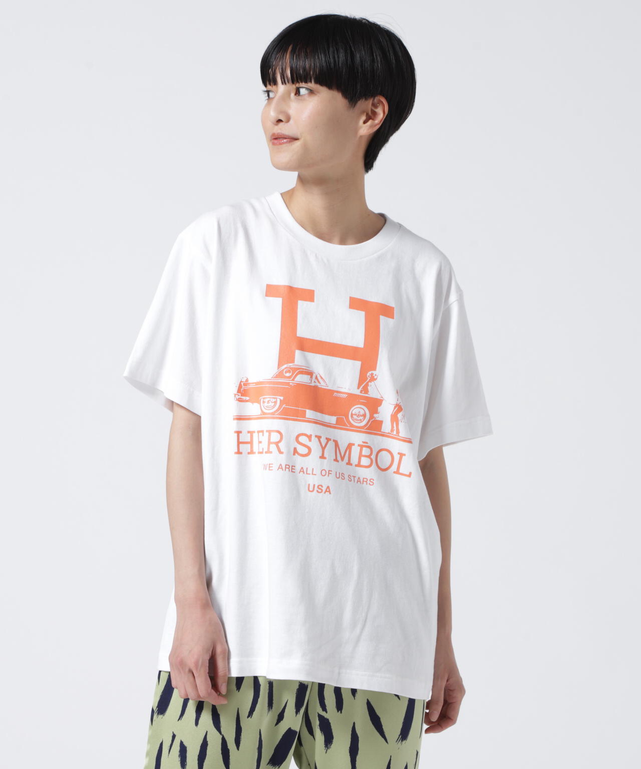 Kare/ME（カーミー）H MM オレンジプリントTシャツ　
