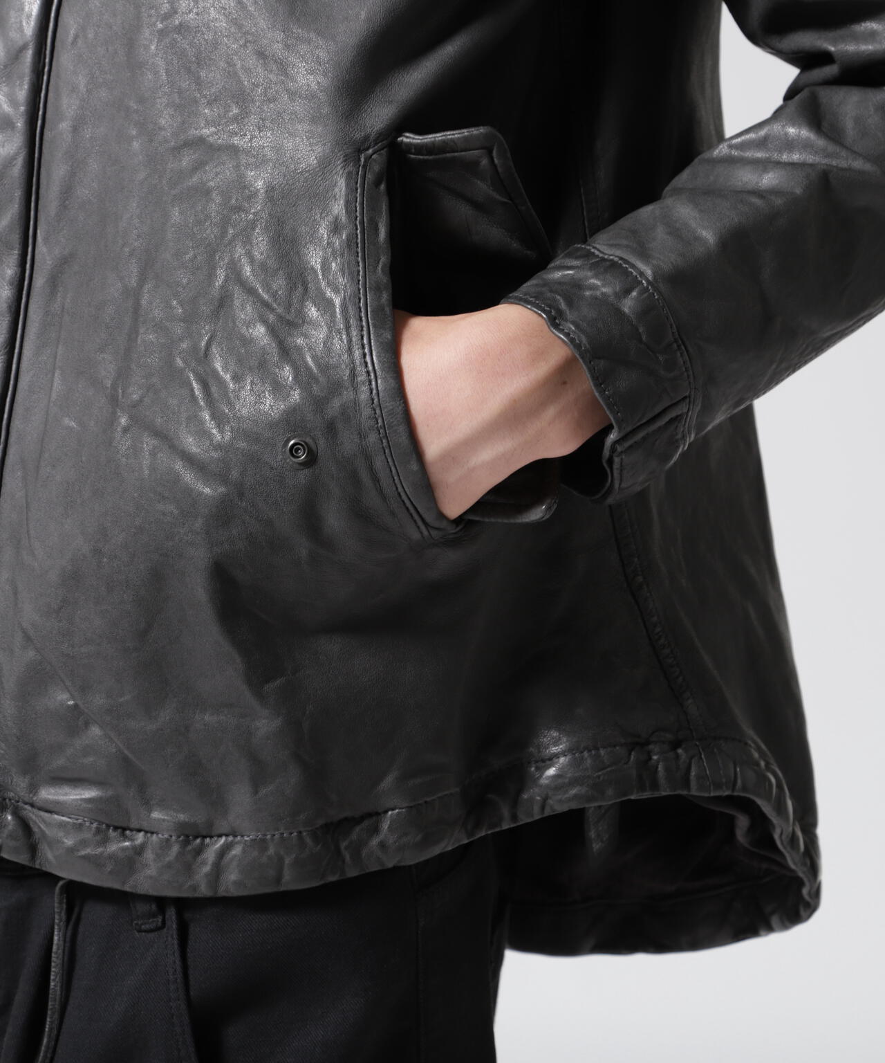 NCB neat caprice brand(エヌシービーニートカプリスブランド)   レザーフードジャケット WOMEN'S
