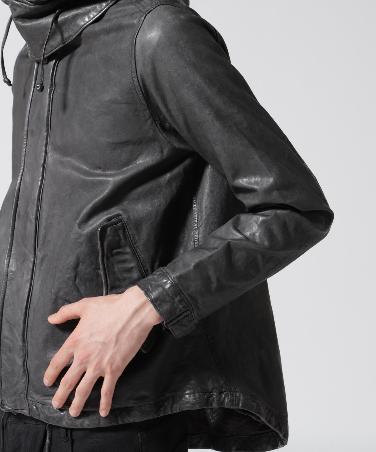 NCB neat caprice brand(エヌシービーニートカプリスブランド)   レザーフードジャケット WOMEN'S