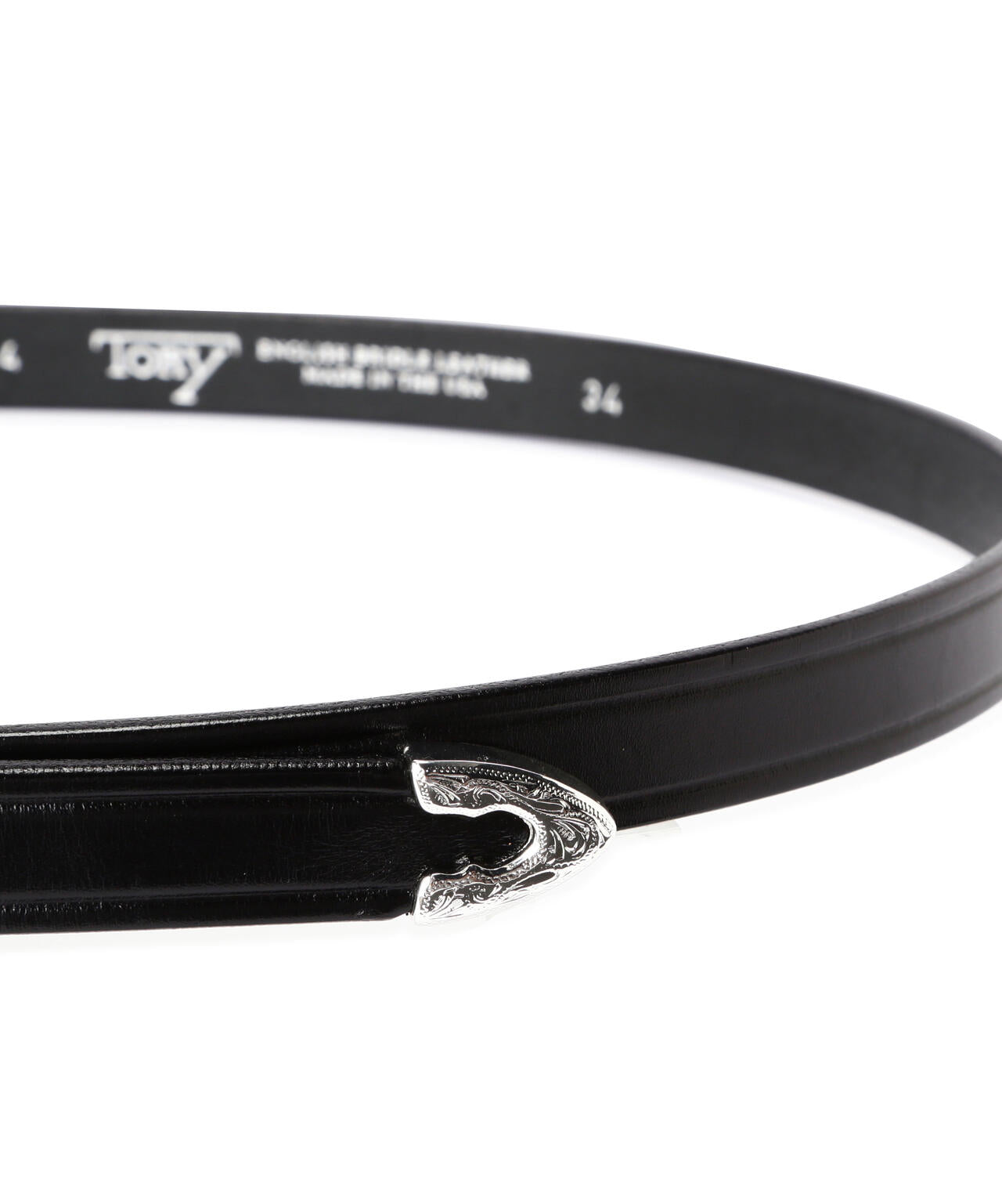 TORY LEATHER(トリーレザー) 3/4 inch 3-Piece Silver Buckle Set Belt