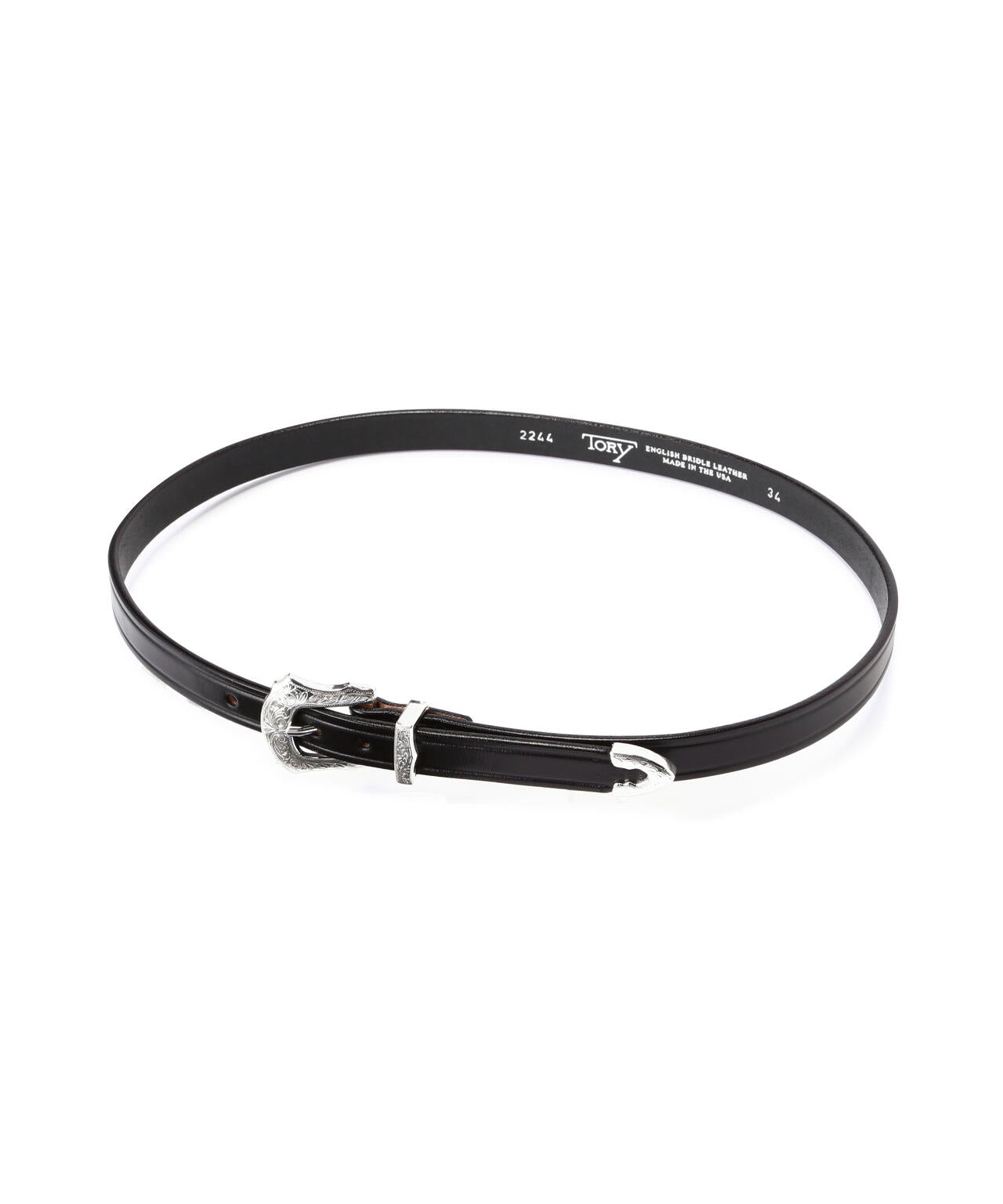TORY LEATHER(トリーレザー) 3/4 inch 3-Piece Silver Buckle Set Belt