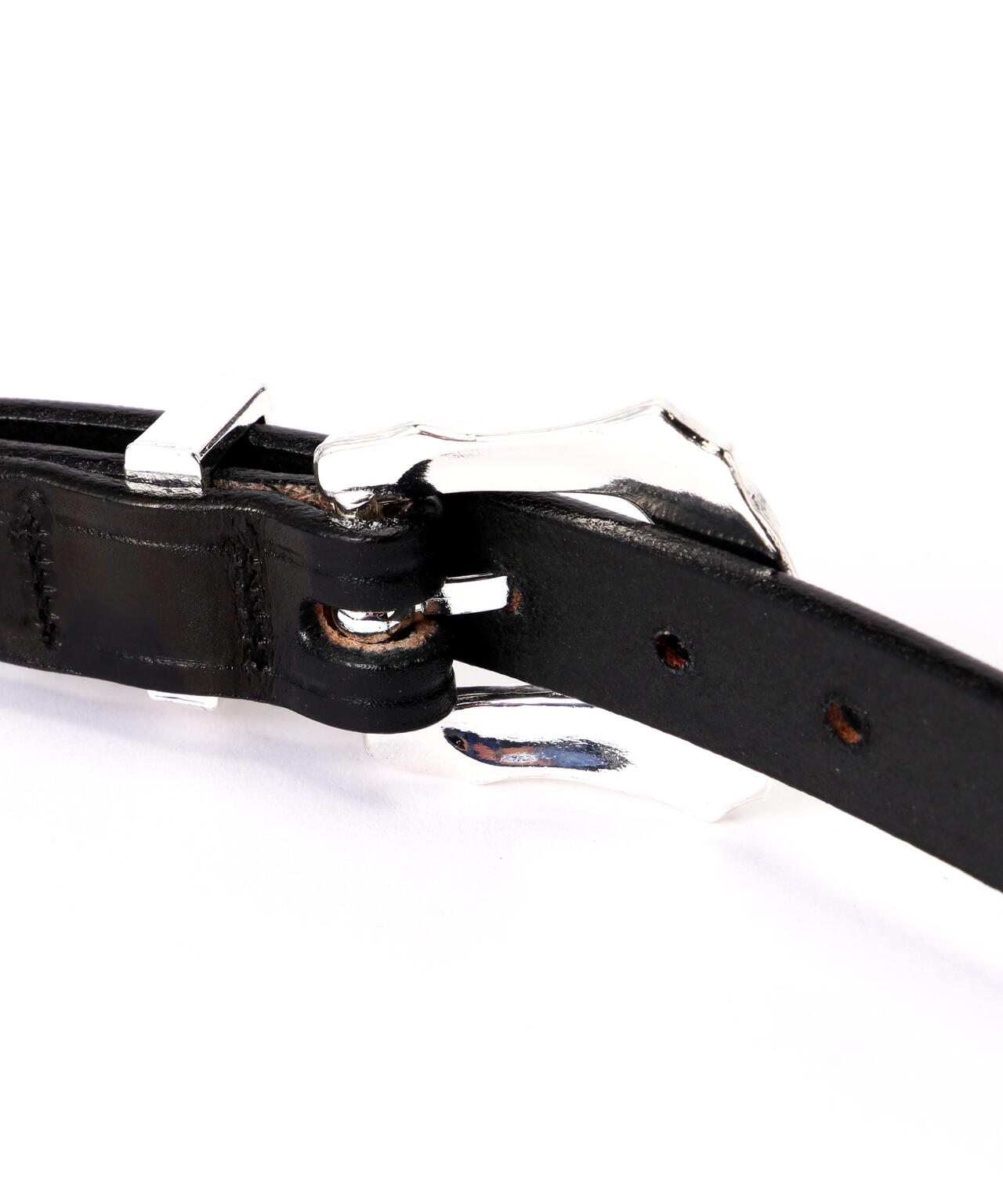 TORY LEATHER/3/4 inch 3-Piece Silver Buckle