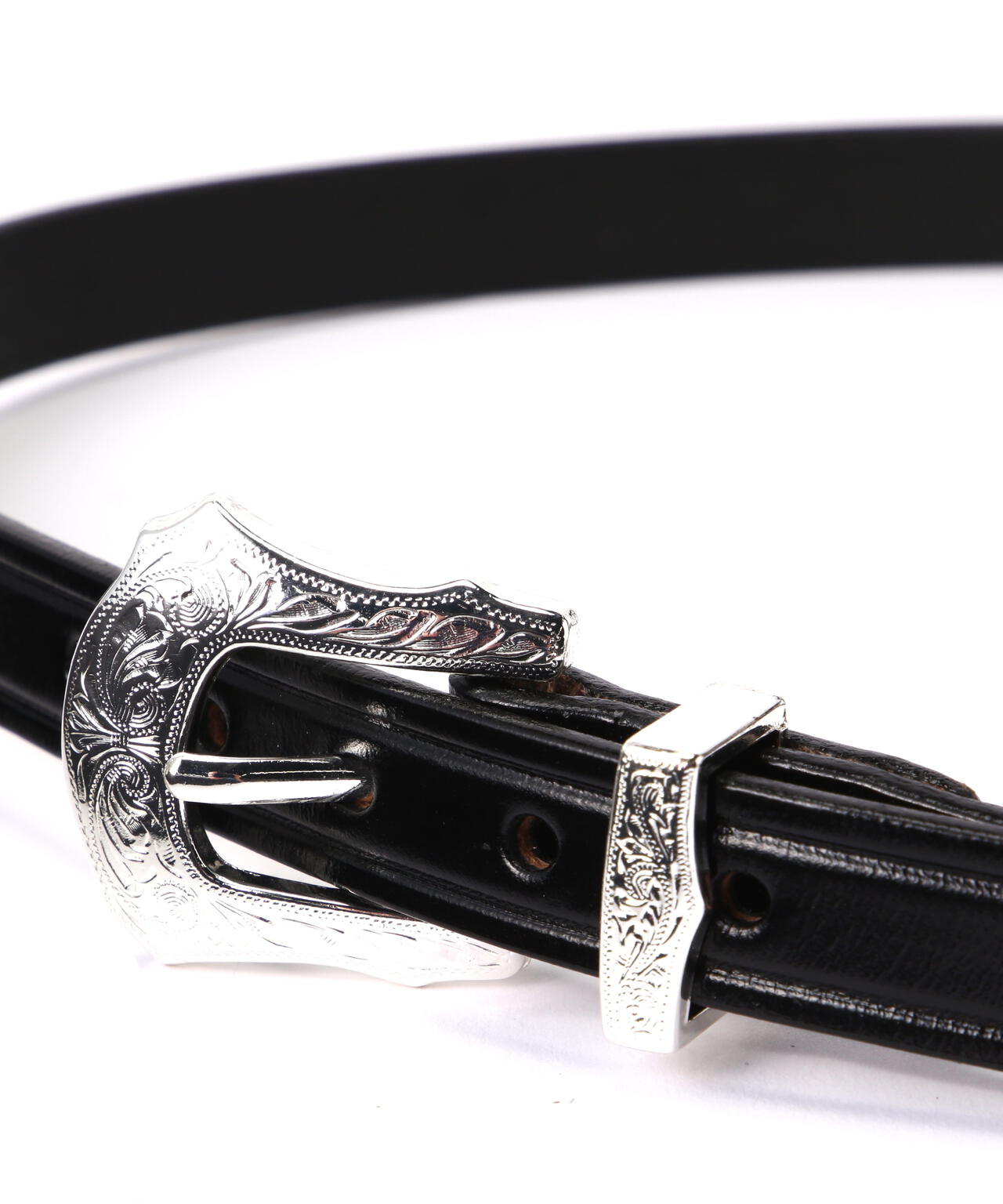 TORY LEATHER/3/4 inch 3-Piece Silver Buckle