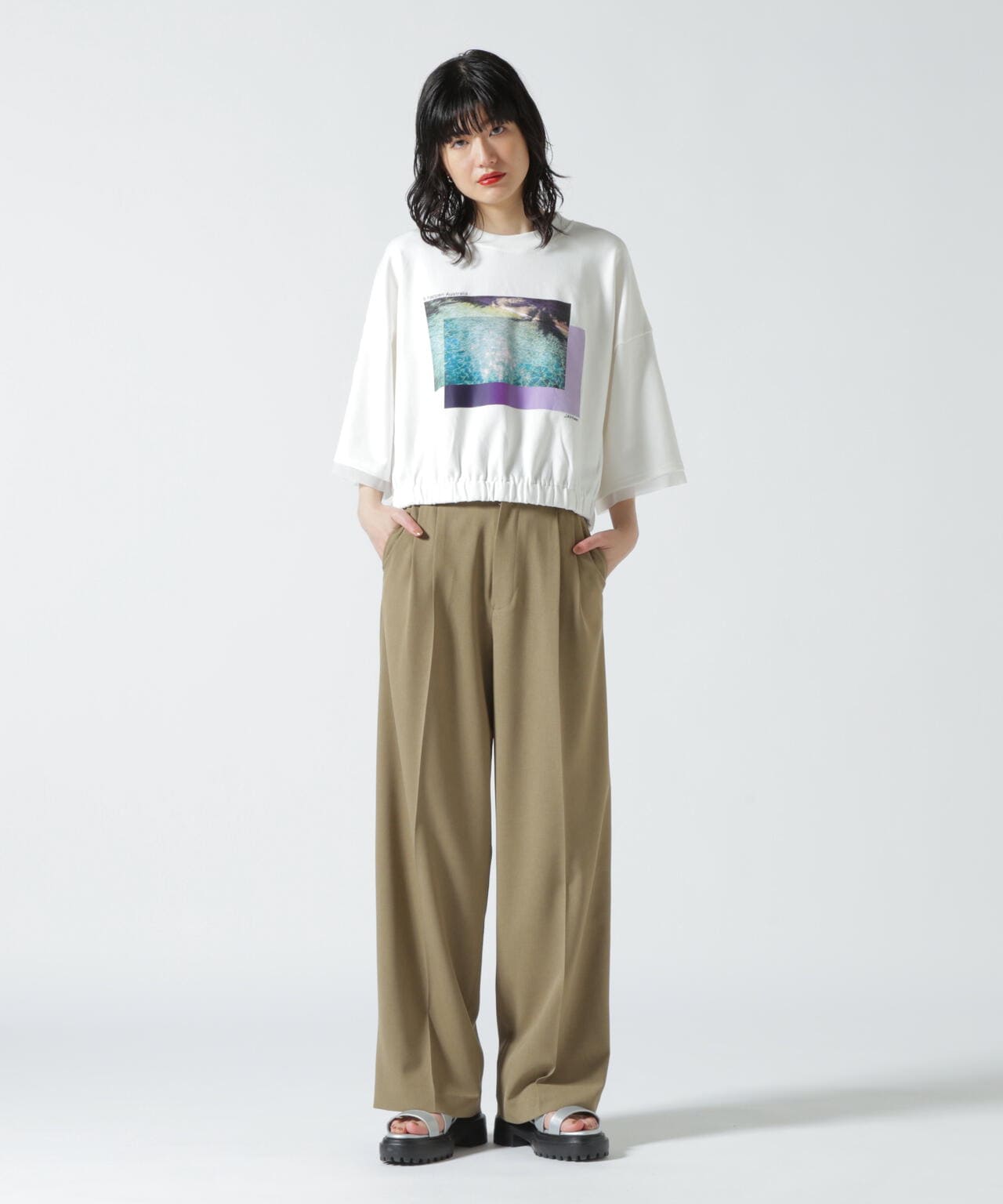 DROIT BELLO（ドロイトベロ）タックパンツ