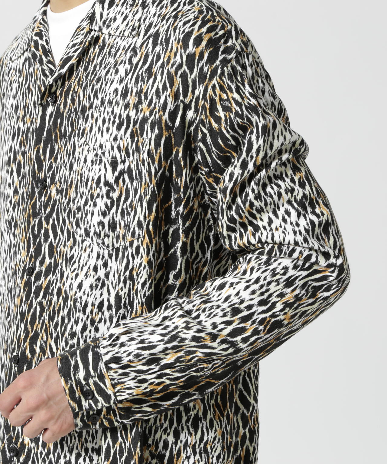 MINEDENIM（マインデニム）Leopard Open Collar SH