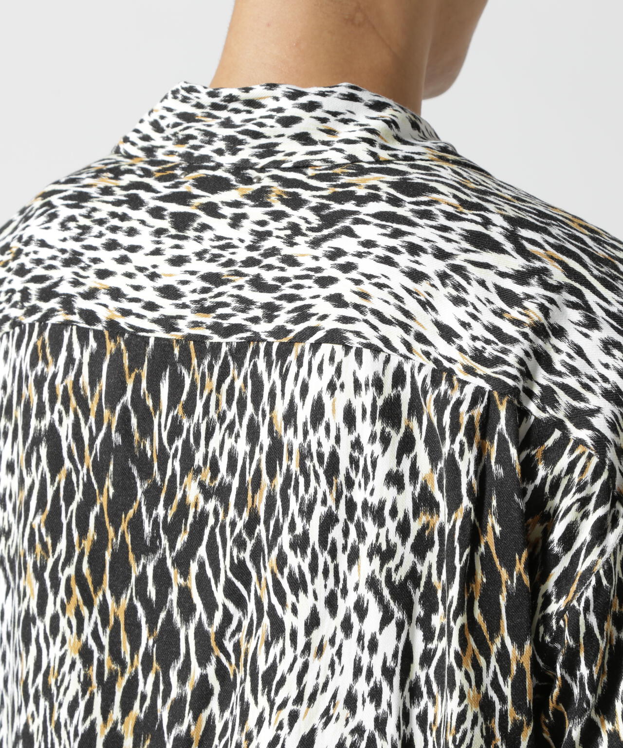 MINEDENIM（マインデニム）Leopard Open Collar SH