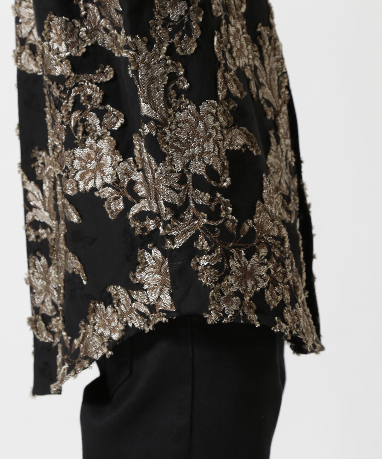 LUSOR（ルーソル）FLOWER CUT JQD SHIRT フラワージャカードシャツ