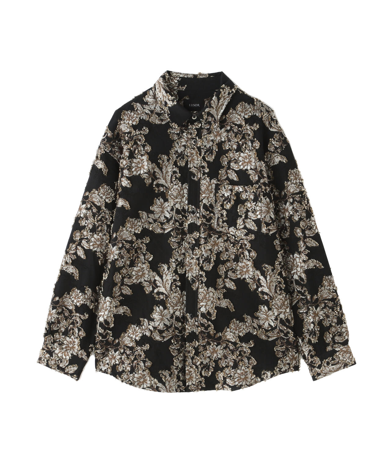 LUSOR（ルーソル）FLOWER CUT JQD SHIRT フラワージャカードシャツ