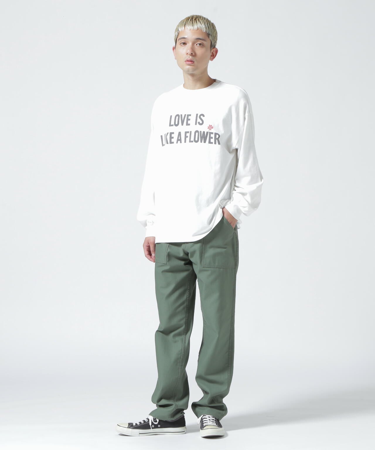 REMI RELIEF/別注LS T-SHIRT(LOVE IS LIKE A FLOWER)