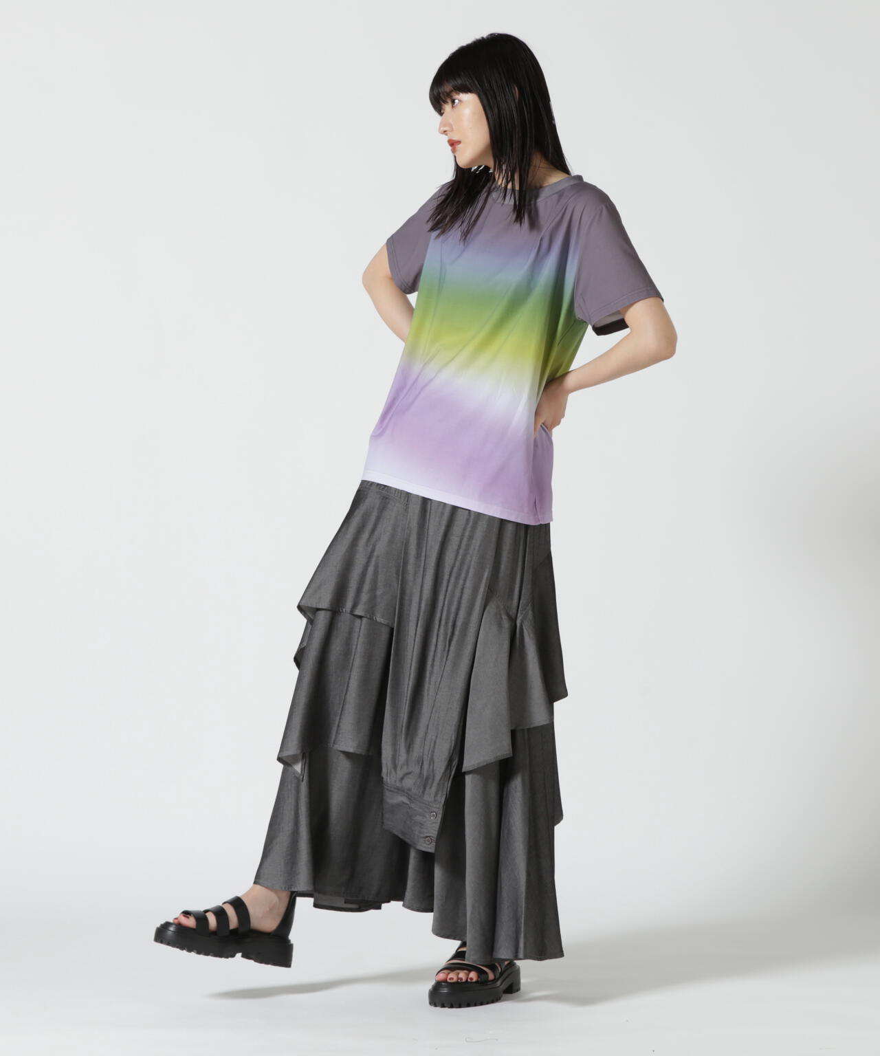 AULA AILA（アウラ アイラ）別注グラデーションTシャツ