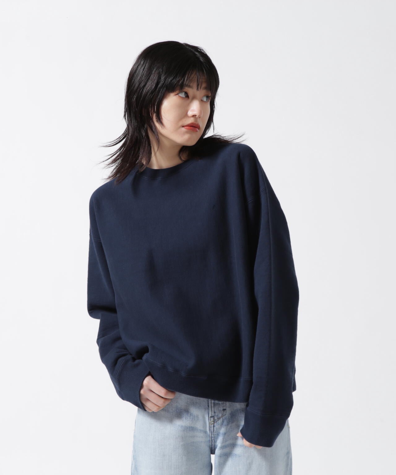 ATON (エイトン) B'2nd 別注GARMENT DYE URAKE / OVERSIZED SWEAT SHIRT/ウィメンズ