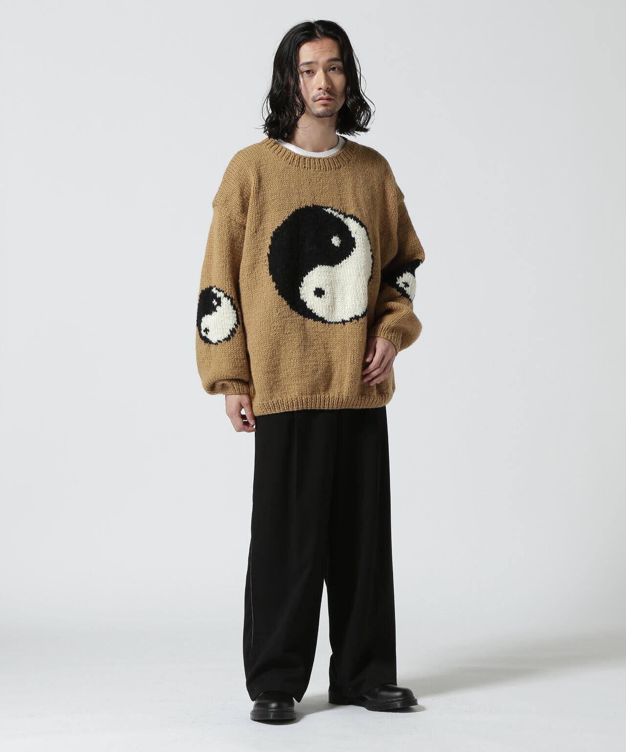 MacMahon Knitting Mills / Roll Neck Knit-Big Yin&Yang