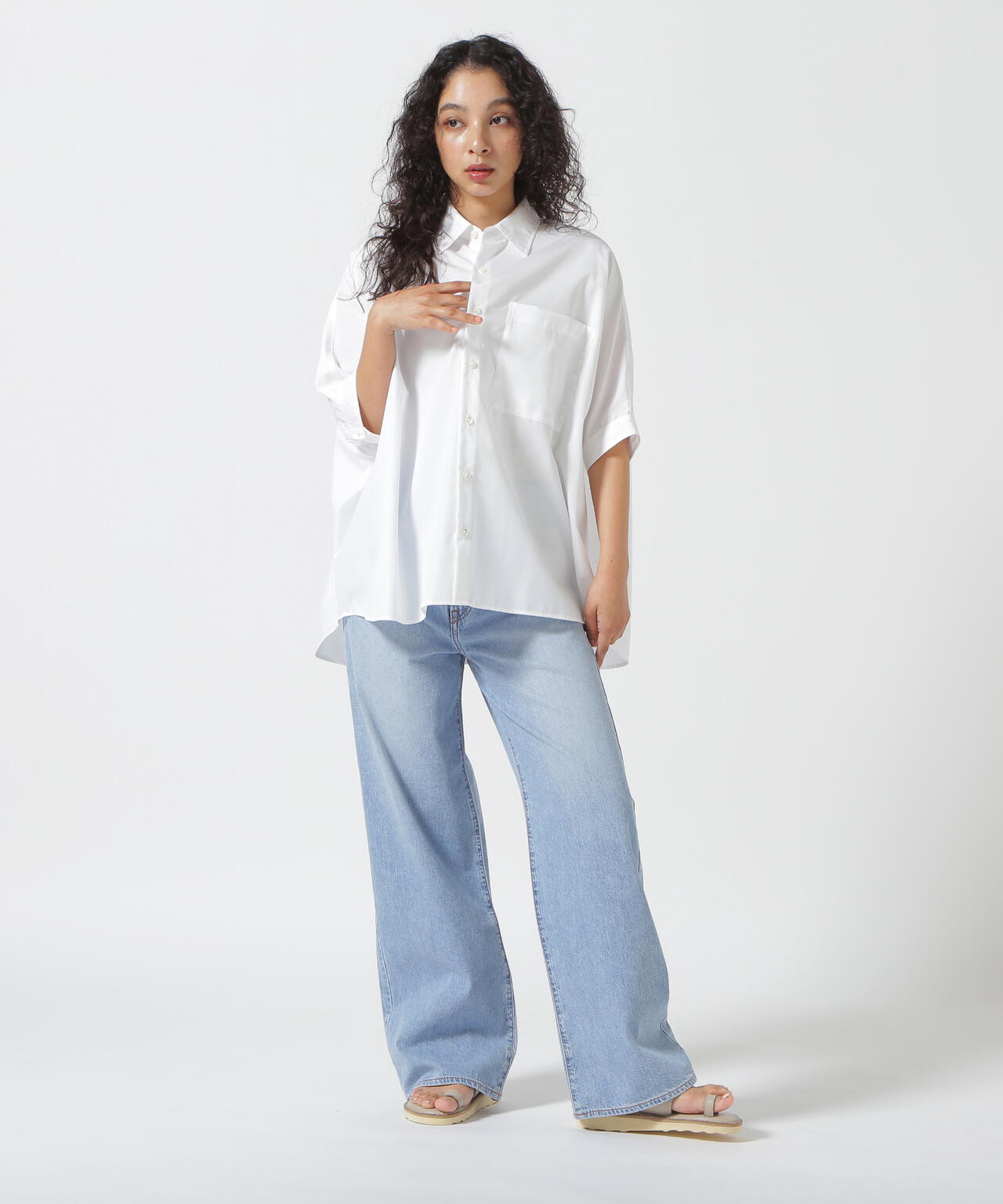 upper hights（アッパーハイツ）THE MILLY/300D374/ドルマンショートスリーブシャツ