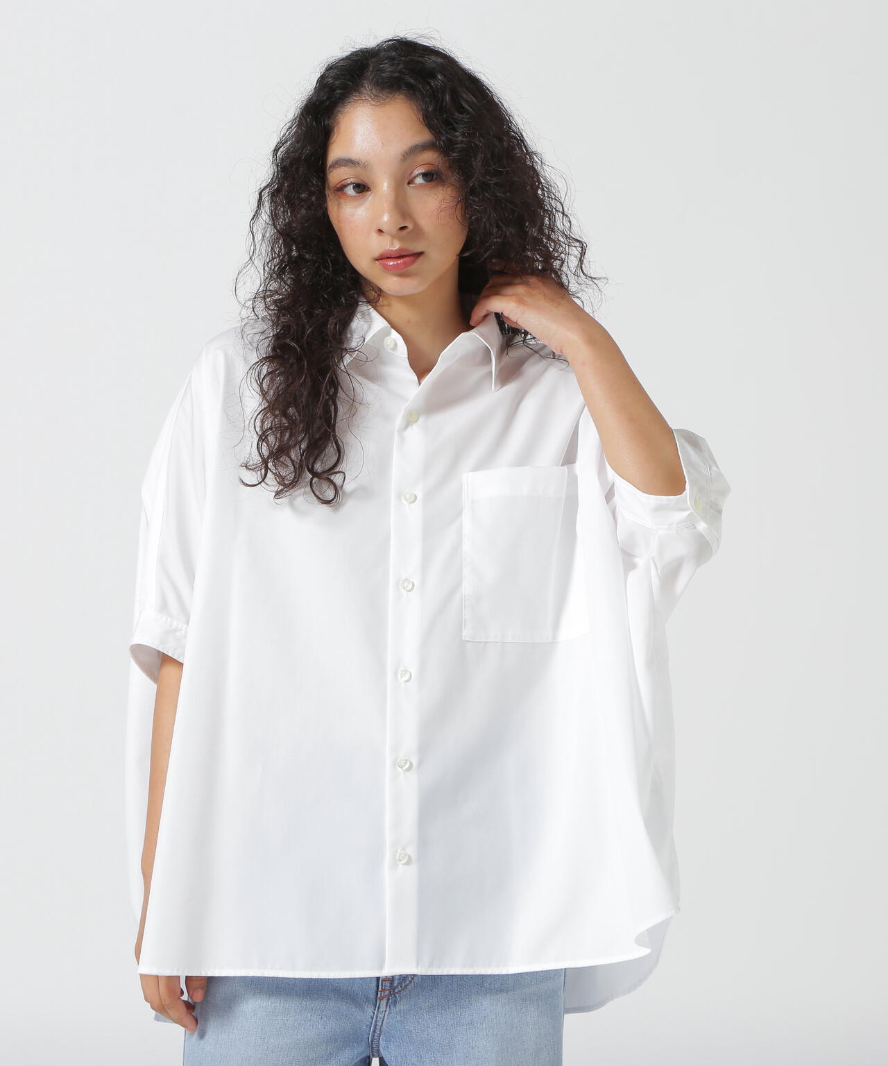 upper hights（アッパーハイツ）THE MILLY/300D374/ドルマンショートスリーブシャツ