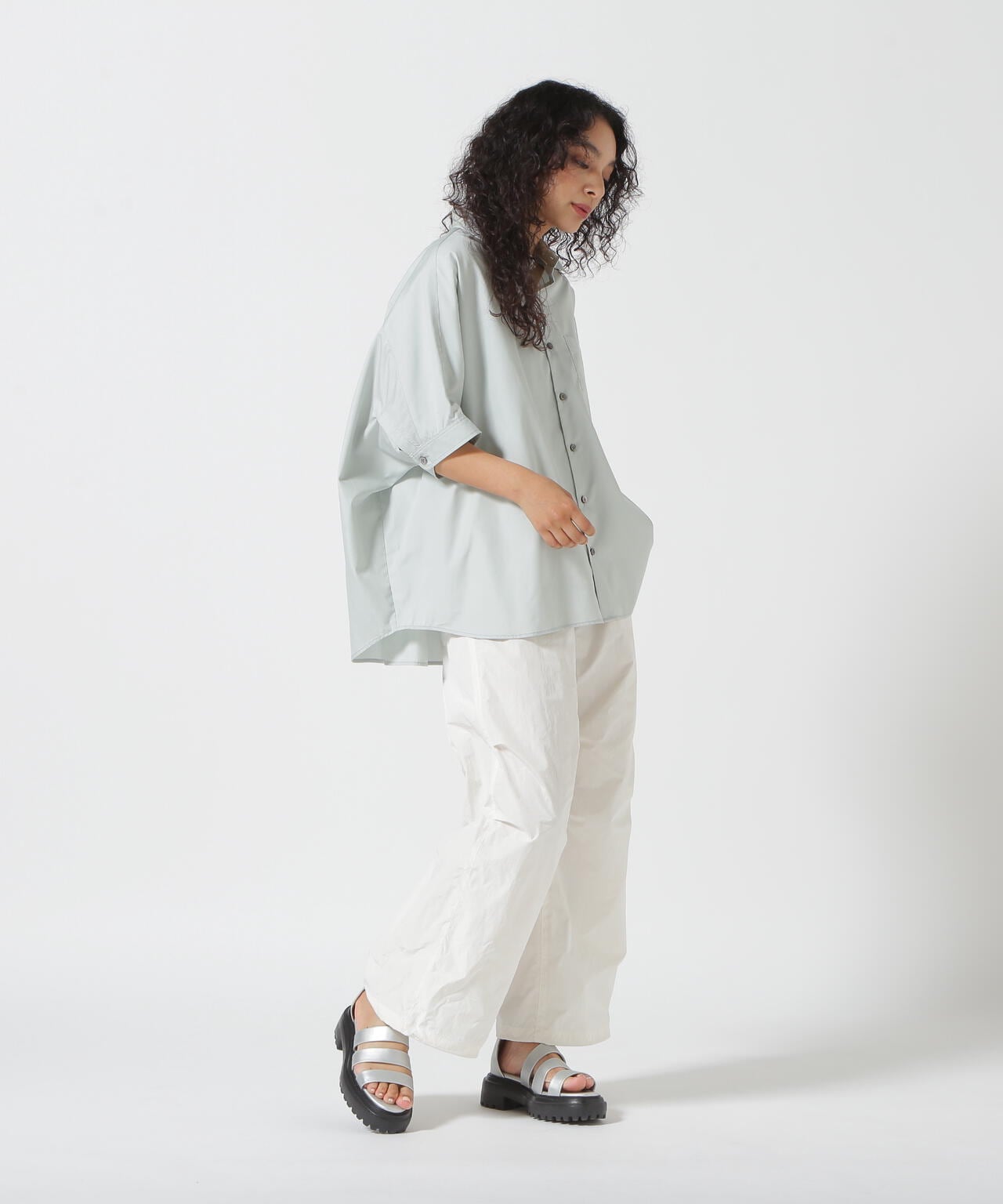 upper hights（アッパーハイツ）THE MILLY/300D374/ドルマンショートスリーブシャツ