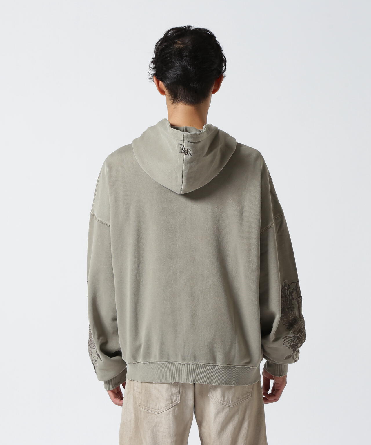 LUSOR（ルーソル）PIGMENT SWEAT ZIP HOODIE FLOWER
