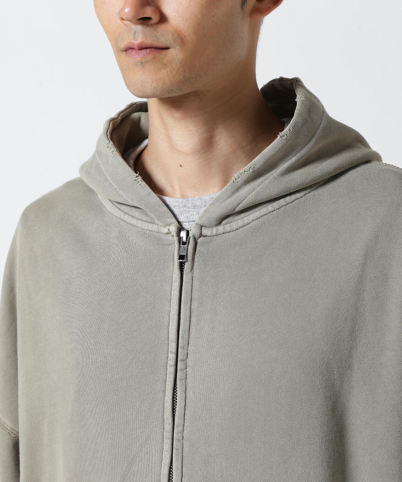 LUSOR（ルーソル）PIGMENT SWEAT ZIP HOODIE FLOWER