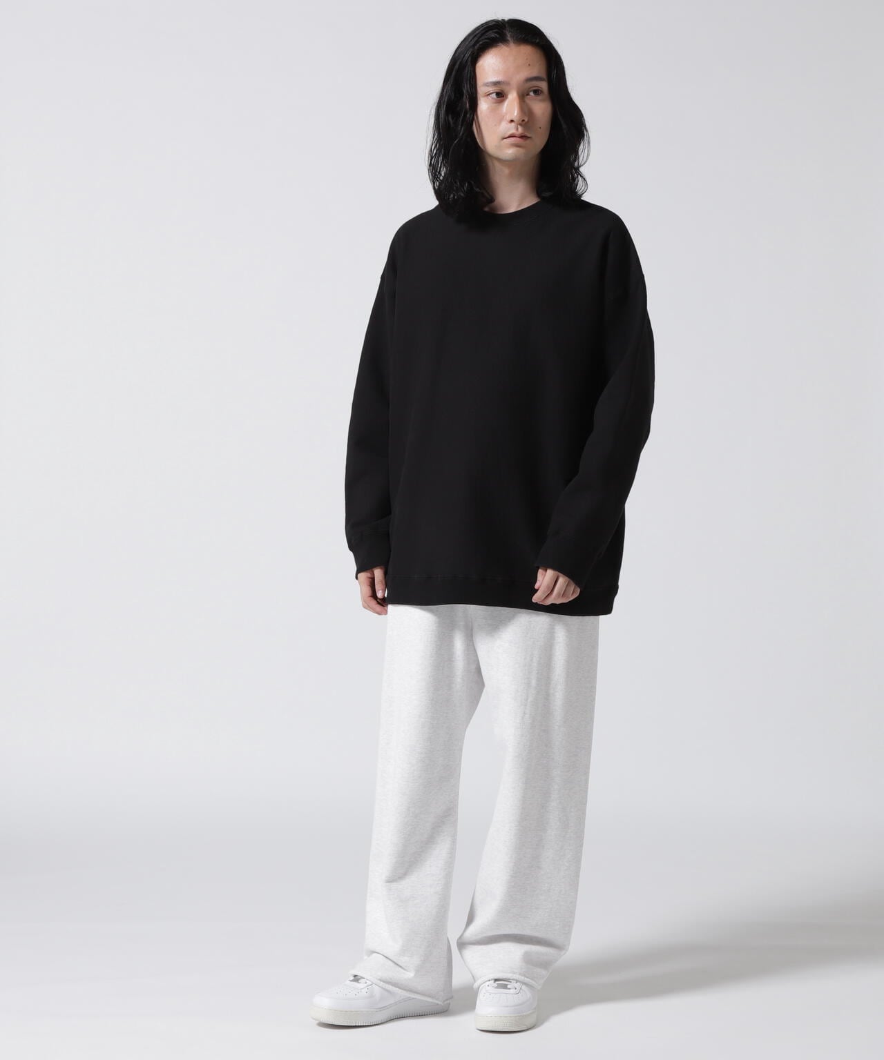 ATON (エイトン) GARMENT DYED URAKE  OVERSIZED PULLOVER