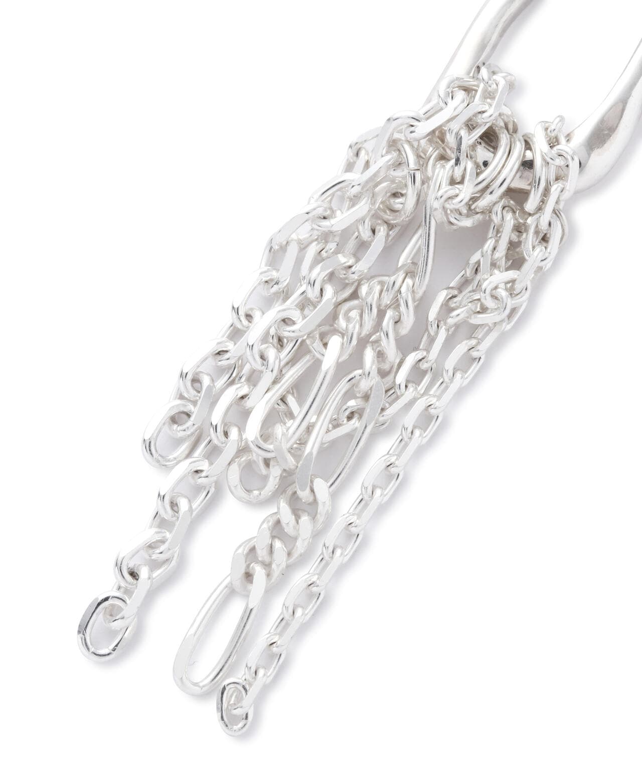 MAISON D’ PULSE( メゾンドパルス ）別注ピアス/double chain pierce_original stone