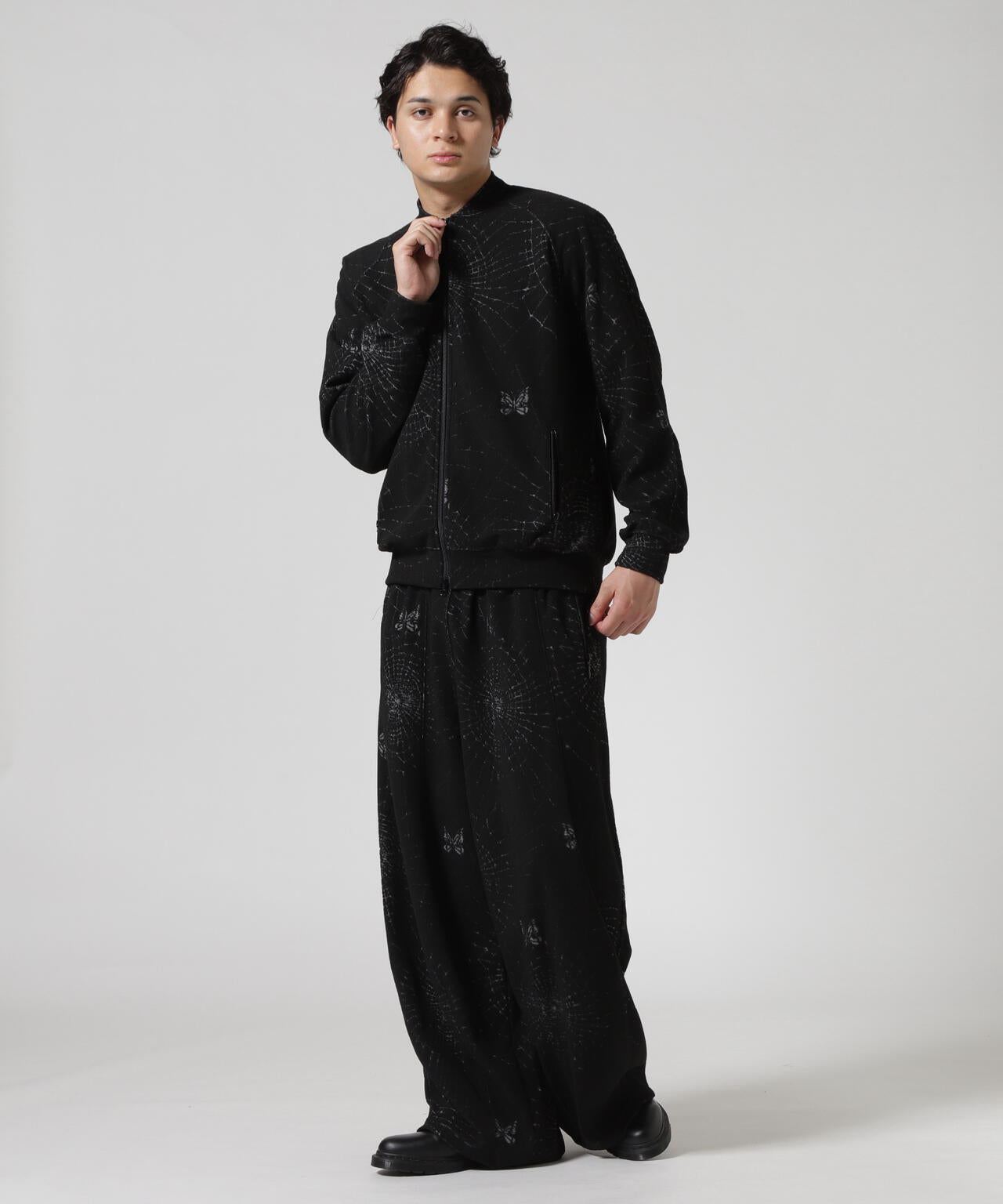 NEEDLES / H.D. Track Pant - Pile Jacquard / Spider Web