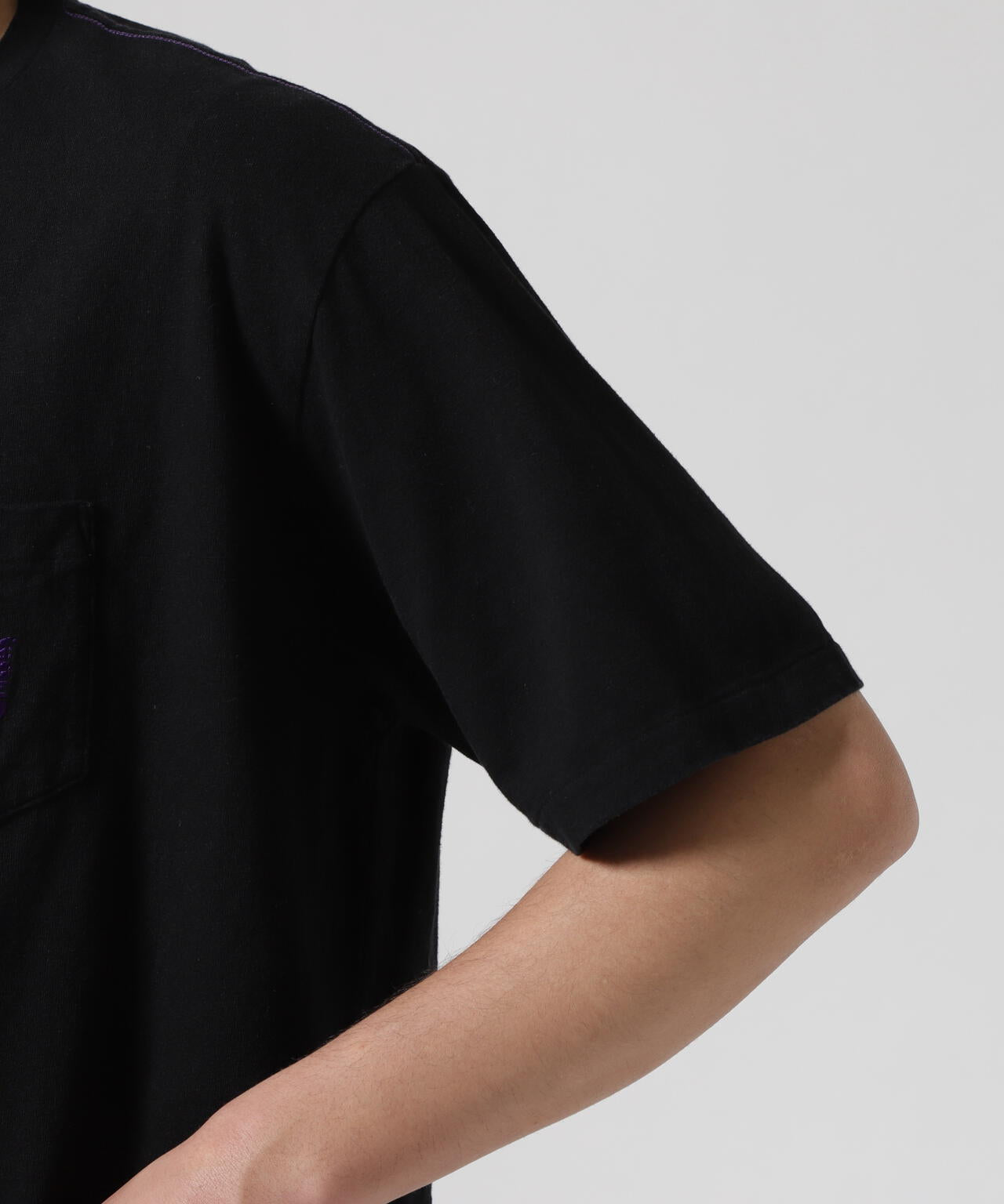 NEEDLES/S/S Papillon Emb. Pocket Tee - Cotton Jersey