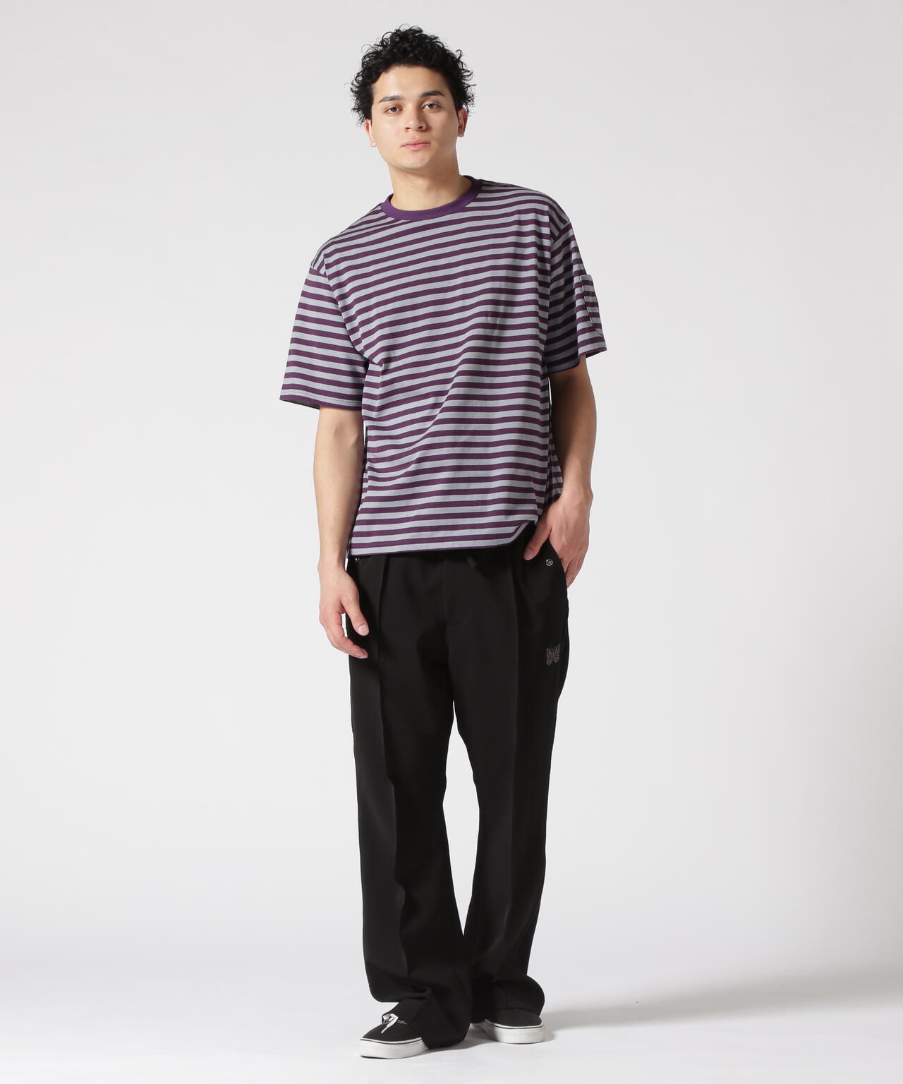 NEEDLES(ニードルズ)S/S Crew Neck Tee - Cotton Stripe Jersey