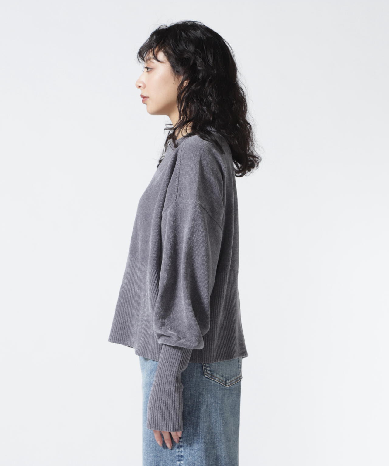 DROIT BELLO(ドロイトベロ) モールヤーンショートプルオーバー