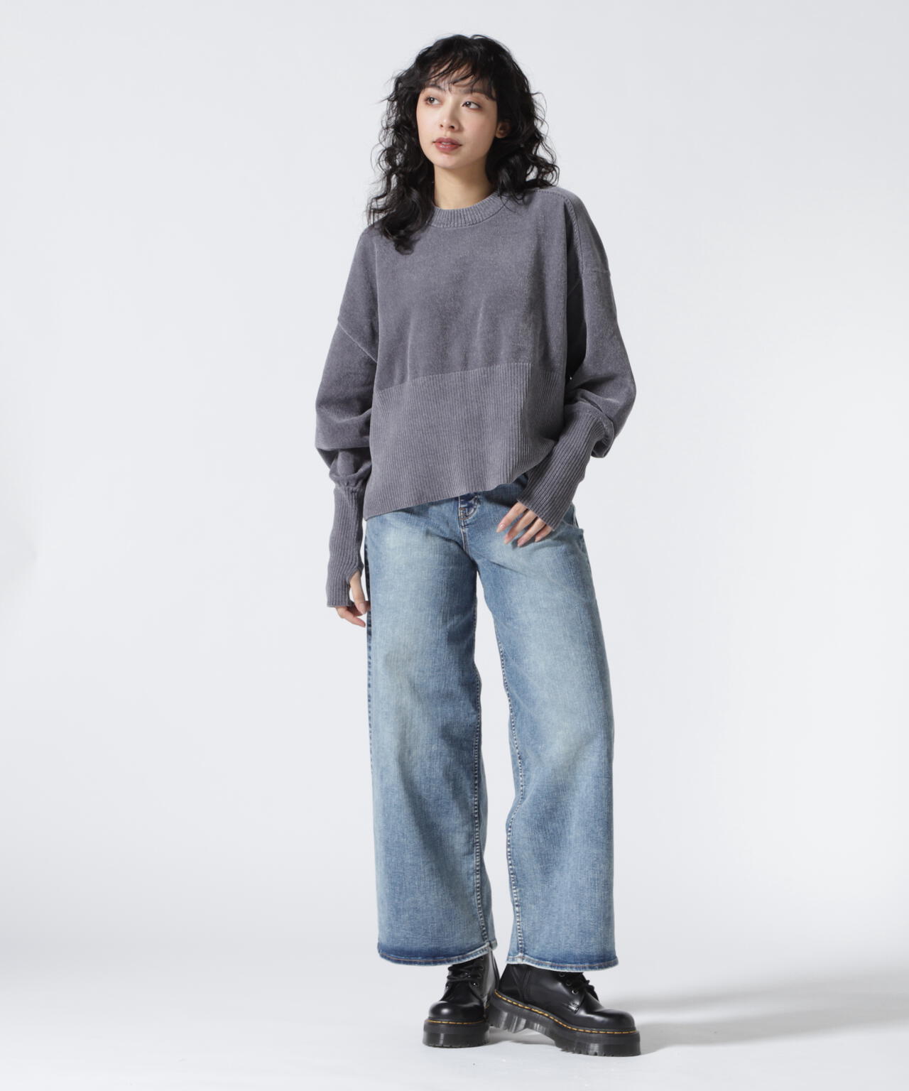 DROIT BELLO(ドロイトベロ) モールヤーンショートプルオーバー